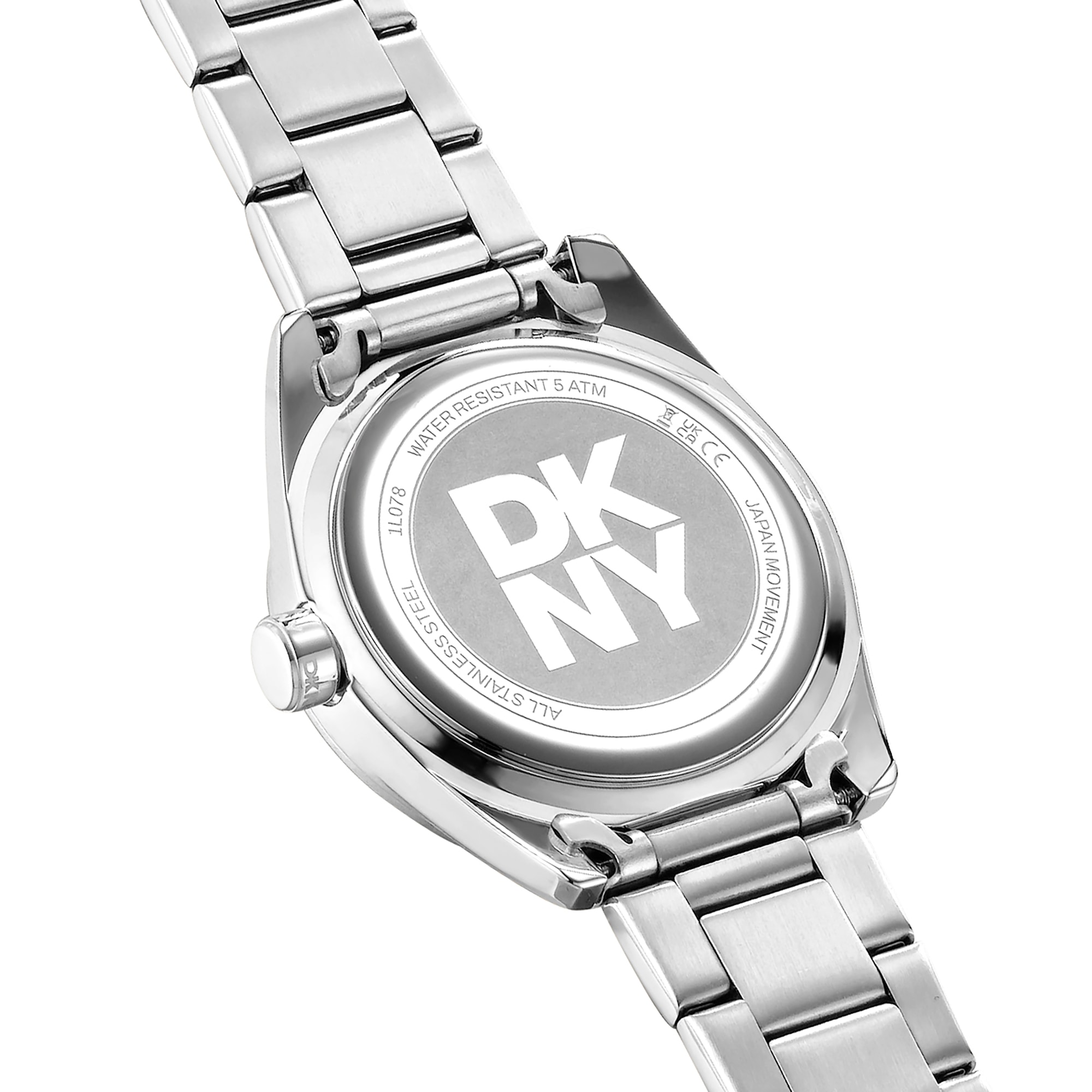 DKNY Quarzuhr »Chambers Multi Glitz« Armbanduhr, Damenuhr, Edelstahlarmband, analog, Tag