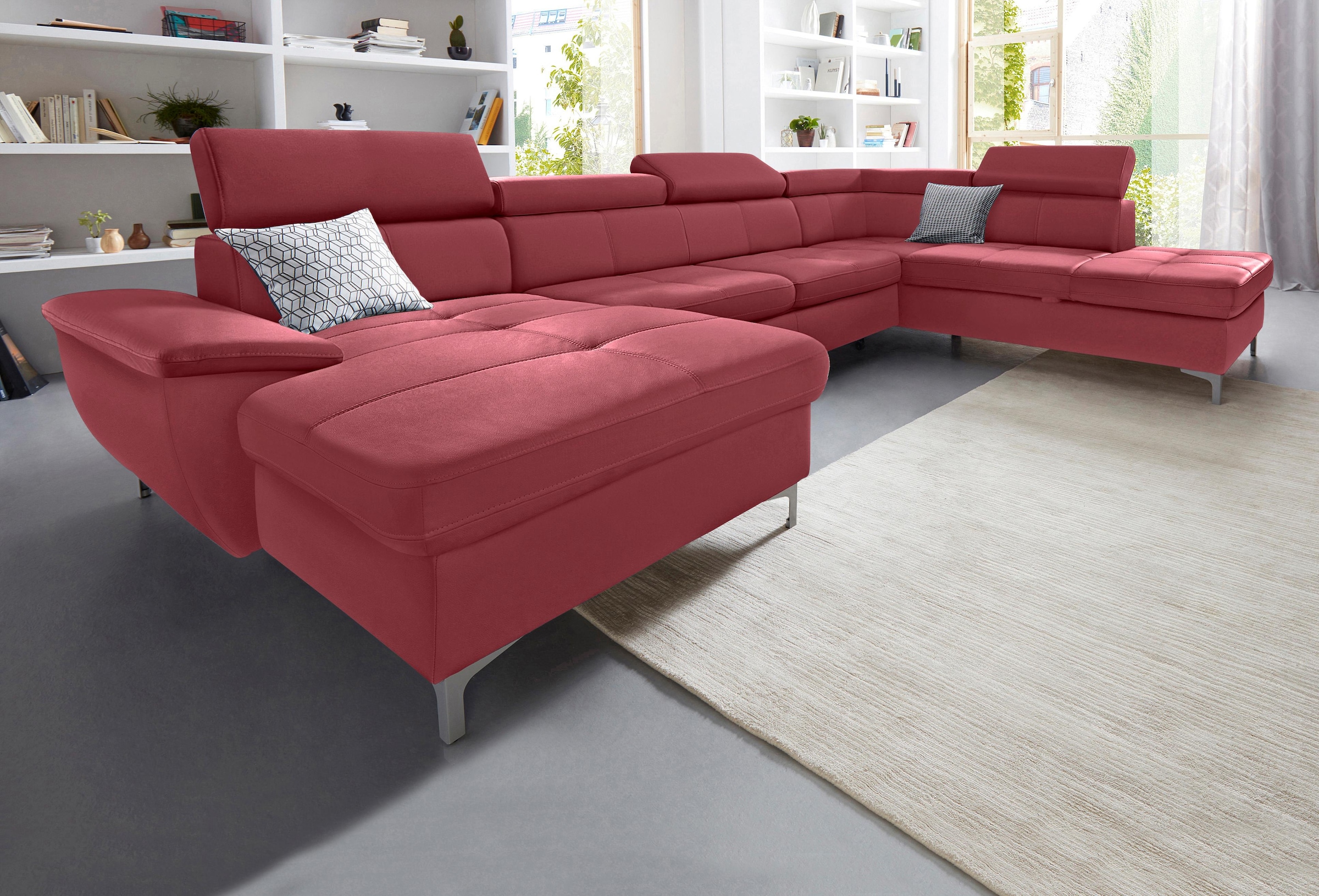 exxpo - sofa auf Bettkasten bestellen wahlweise mit Bettfunktion und fashion Raten Wohnlandschaft