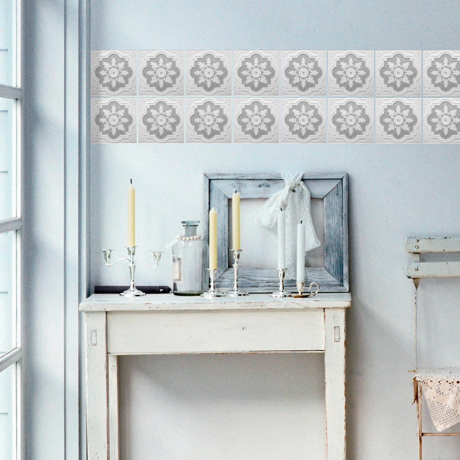 queence Fliesenaufkleber »Mosaik Muster«, Stickerfliesen, selbstklebend, Sticker, 12er Set