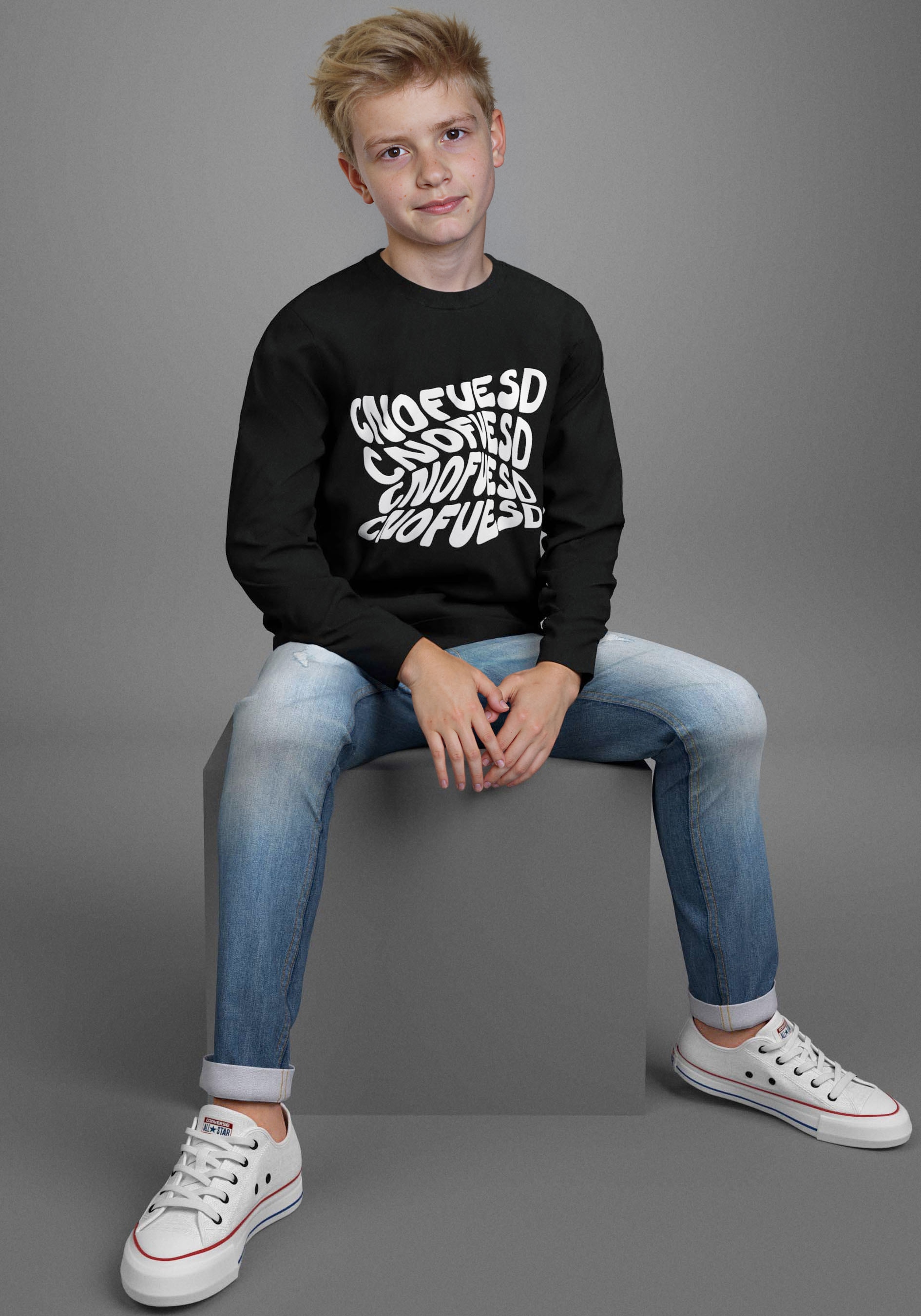 Arizona Stretch-Jeans »mit schmalem Bein für Jungen« skinny fit,  gerade Beinform,  trendiger Used-Look