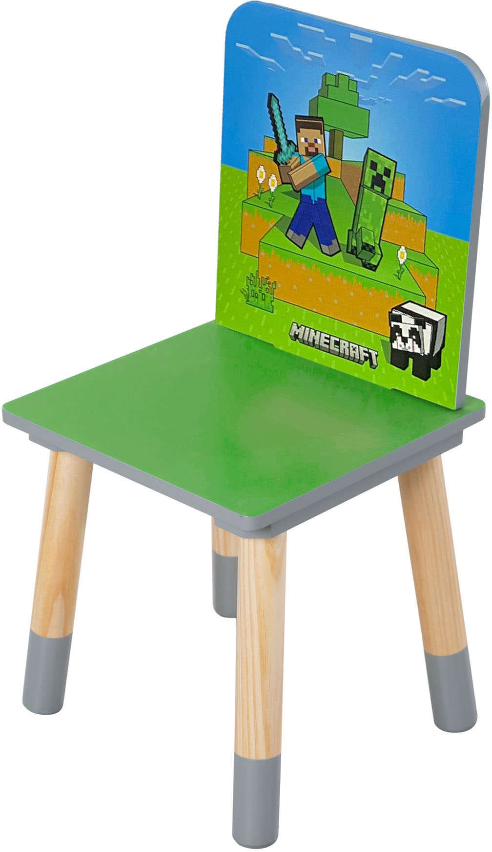 Phoenix Kindersitzgruppe »Minecraft Sitzgruppe« 3 tlg. tlg. Set Tisch mit 2 Stühlen