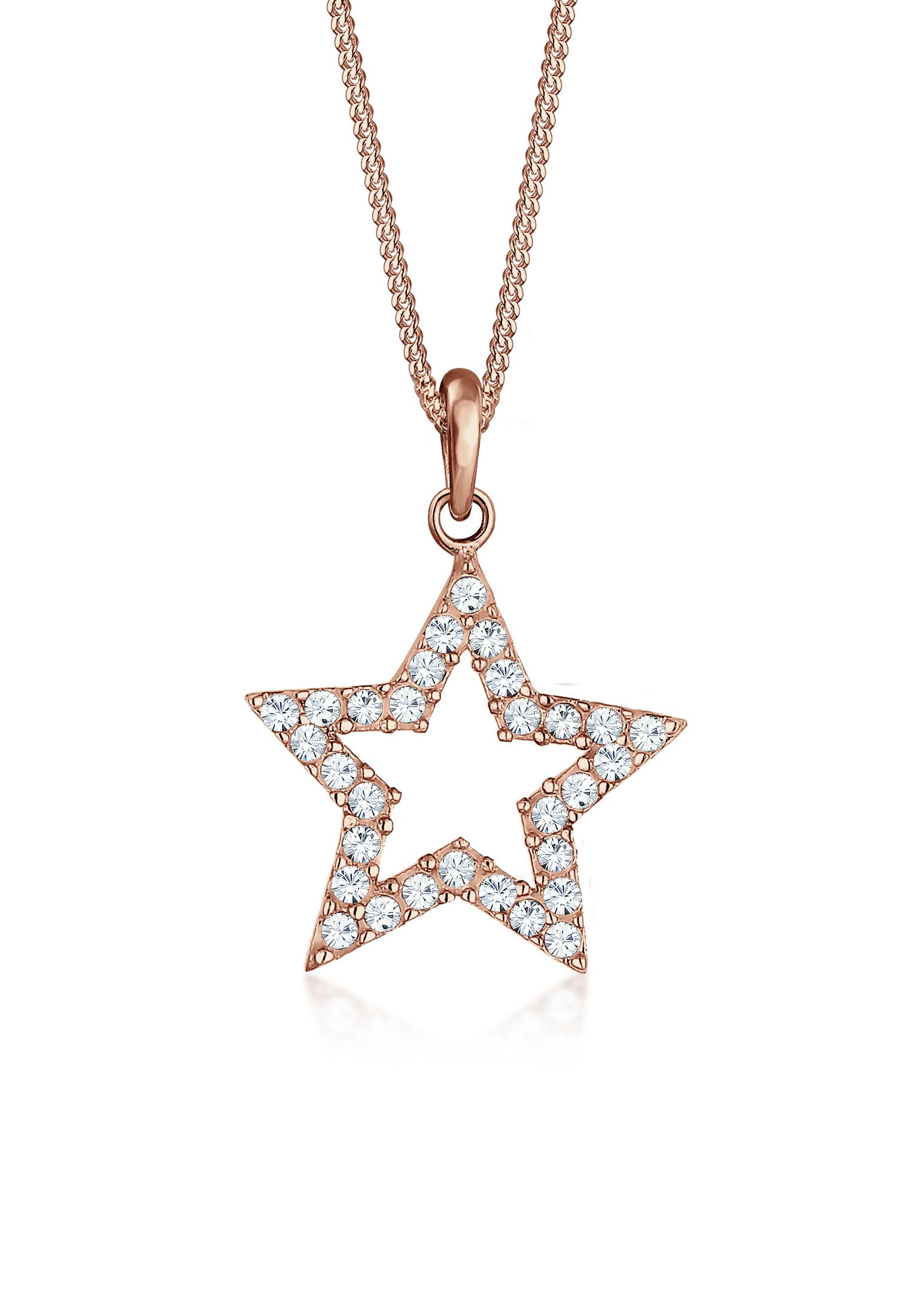 Elli Silberkette »Halskette Stern Astro Kristalle 925 Silber«