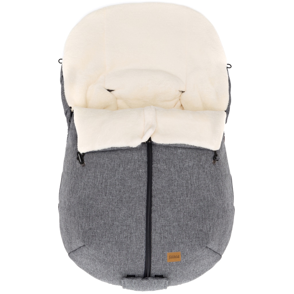 Fillikid Fußsack »Sella, Winterfußsack, melange hellgrau«, für Babyschalen