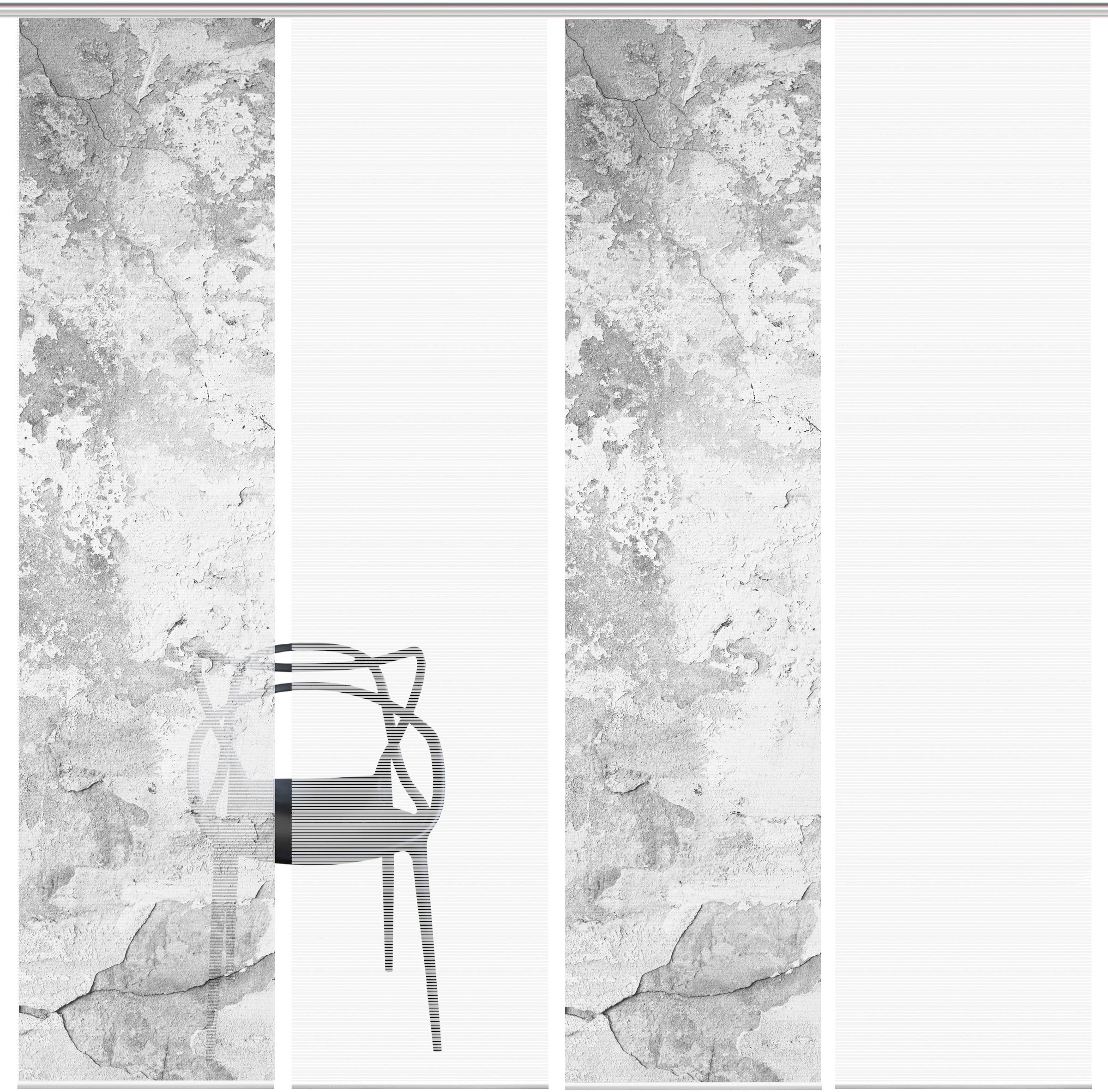 Vision S Schiebegardine »RAGUL 4er SET« Paneelwagen 4 Stk. tlg. Schiebevorhang Digidruck 4er Set RAGUL