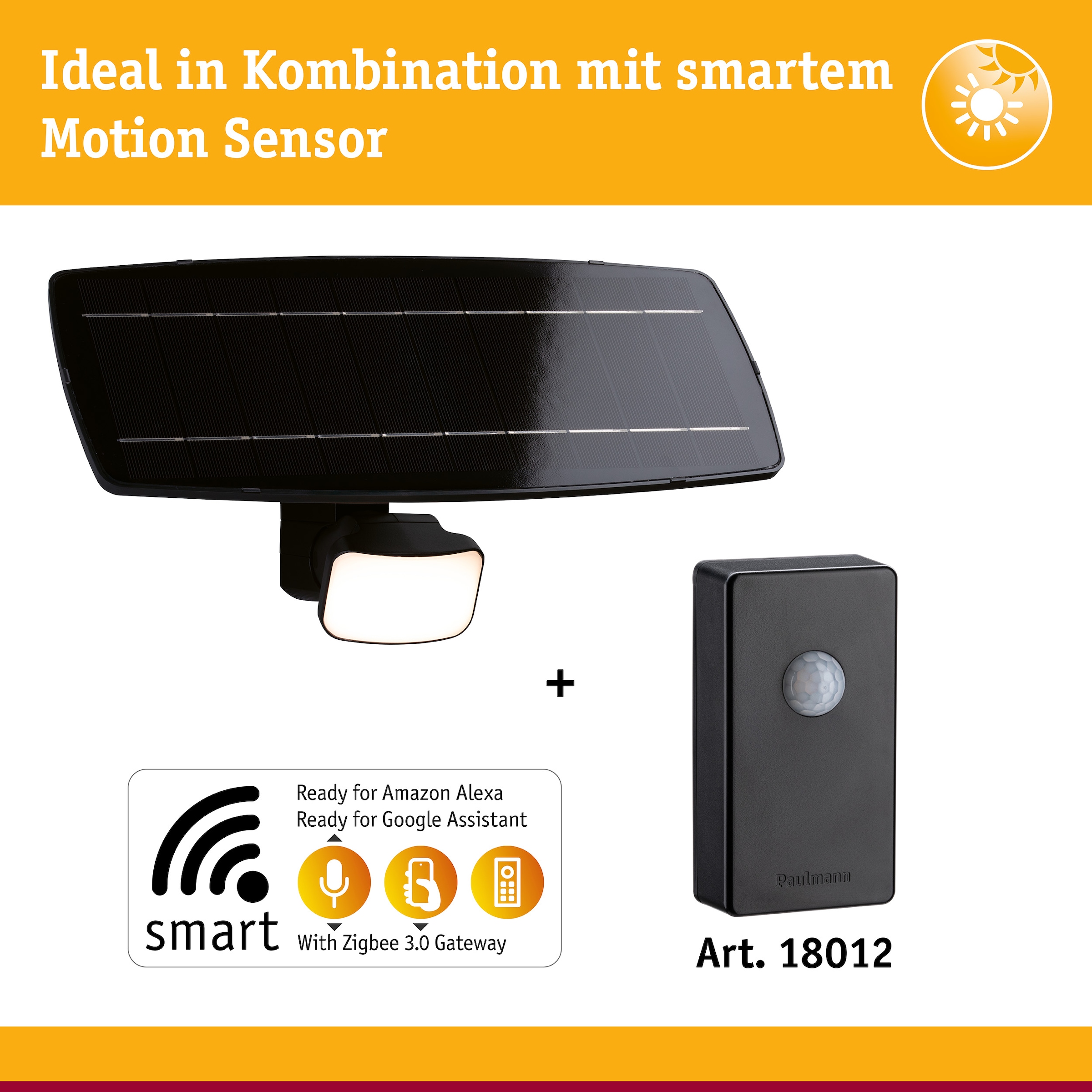 Paulmann Flutlichtstrahler »Flotas Zigbee IP65 3000K 700lm Anthrazit« LED-Modul 1 Stk. Warmweiß Smart Home