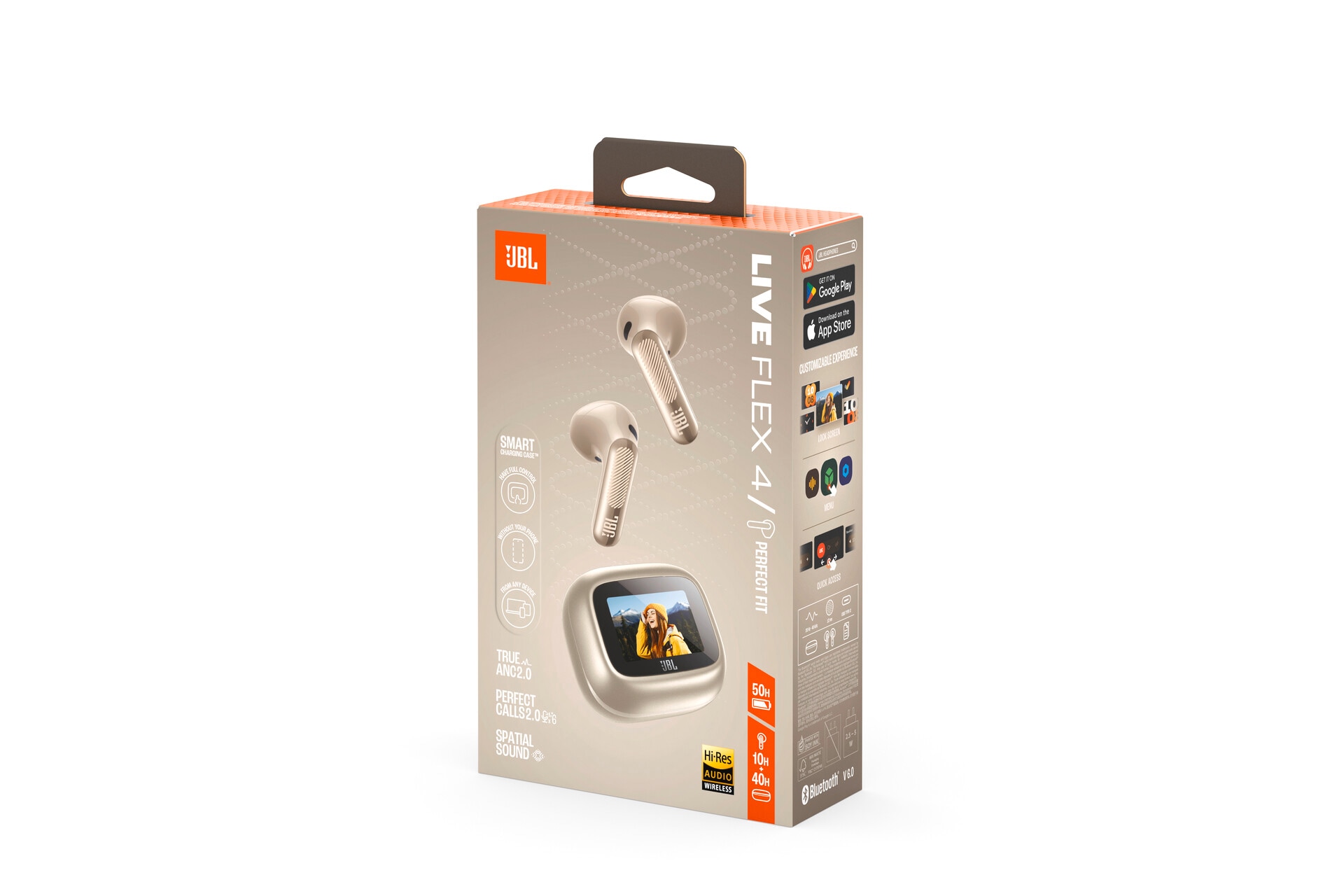 JBL wireless In-Ear-Kopfhörer »LIVE FLEX 4« A2DP Bluetooth Adaptive Noise-Cancelling | Freisprechfunktion | True Wireless Kabellose Ohrhörer mit Noise-Cancelling-Funktion