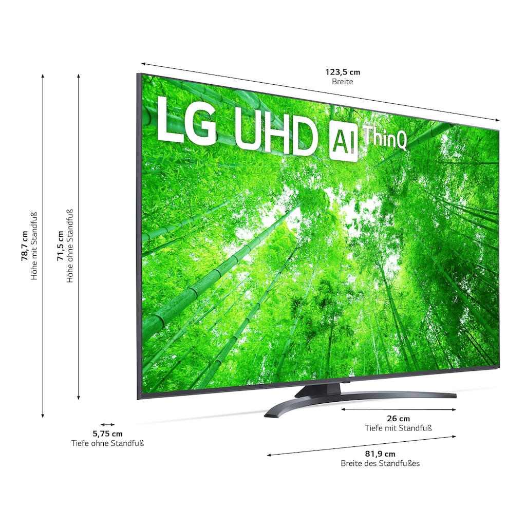 LG LCD-LED Fernseher »55UQ81009LB«, 139 cm/55 Zoll, 4K Ultra HD, Smart-TV, α5 Gen5 4K AI-Prozessor-inkl. Magic-Remote Fernbedienung-inkl. Magic-Remote Fernbedienung