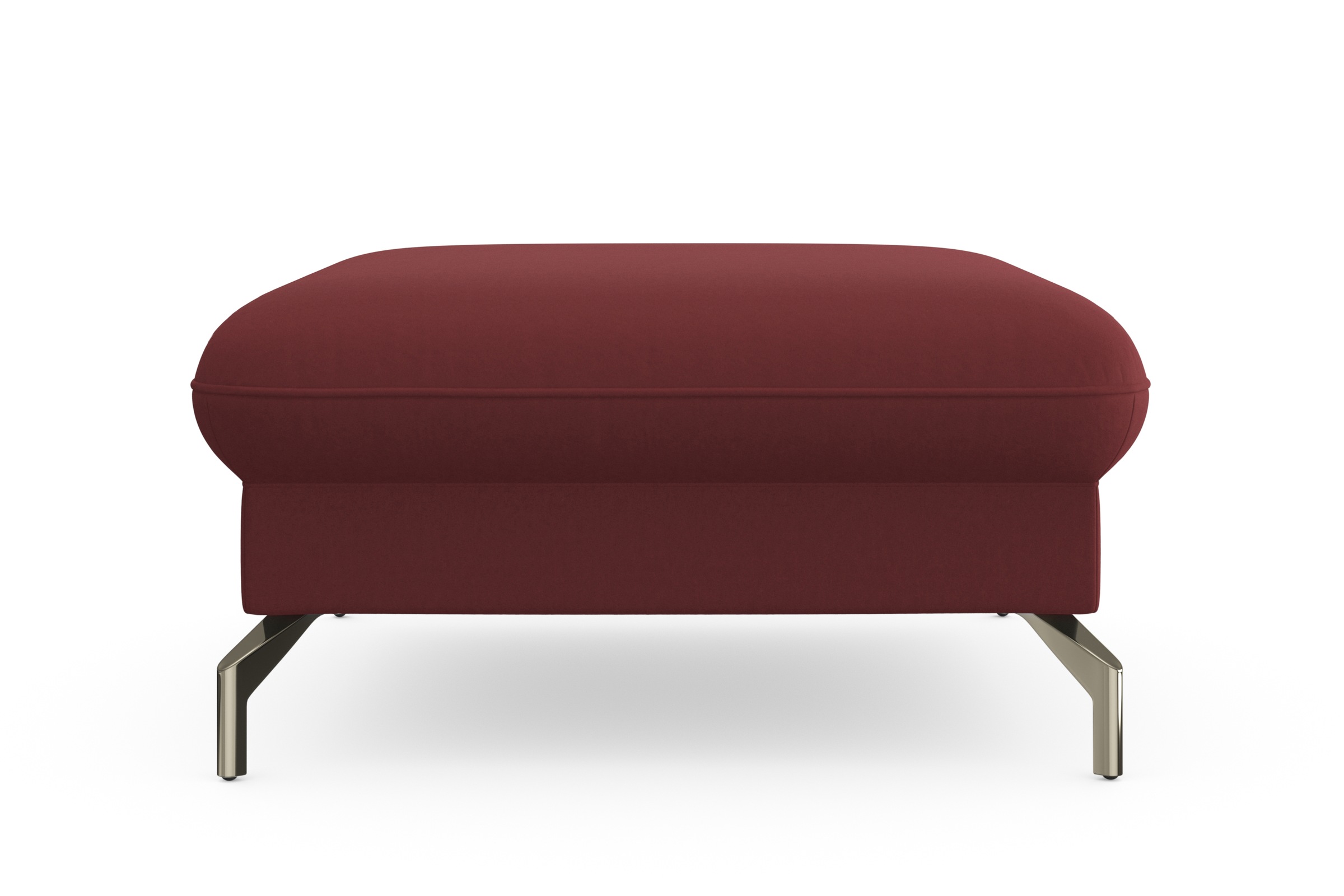 sit&more Hocker »Fashion«, inklusive Federkern, mit satinierten Nickelfüßen