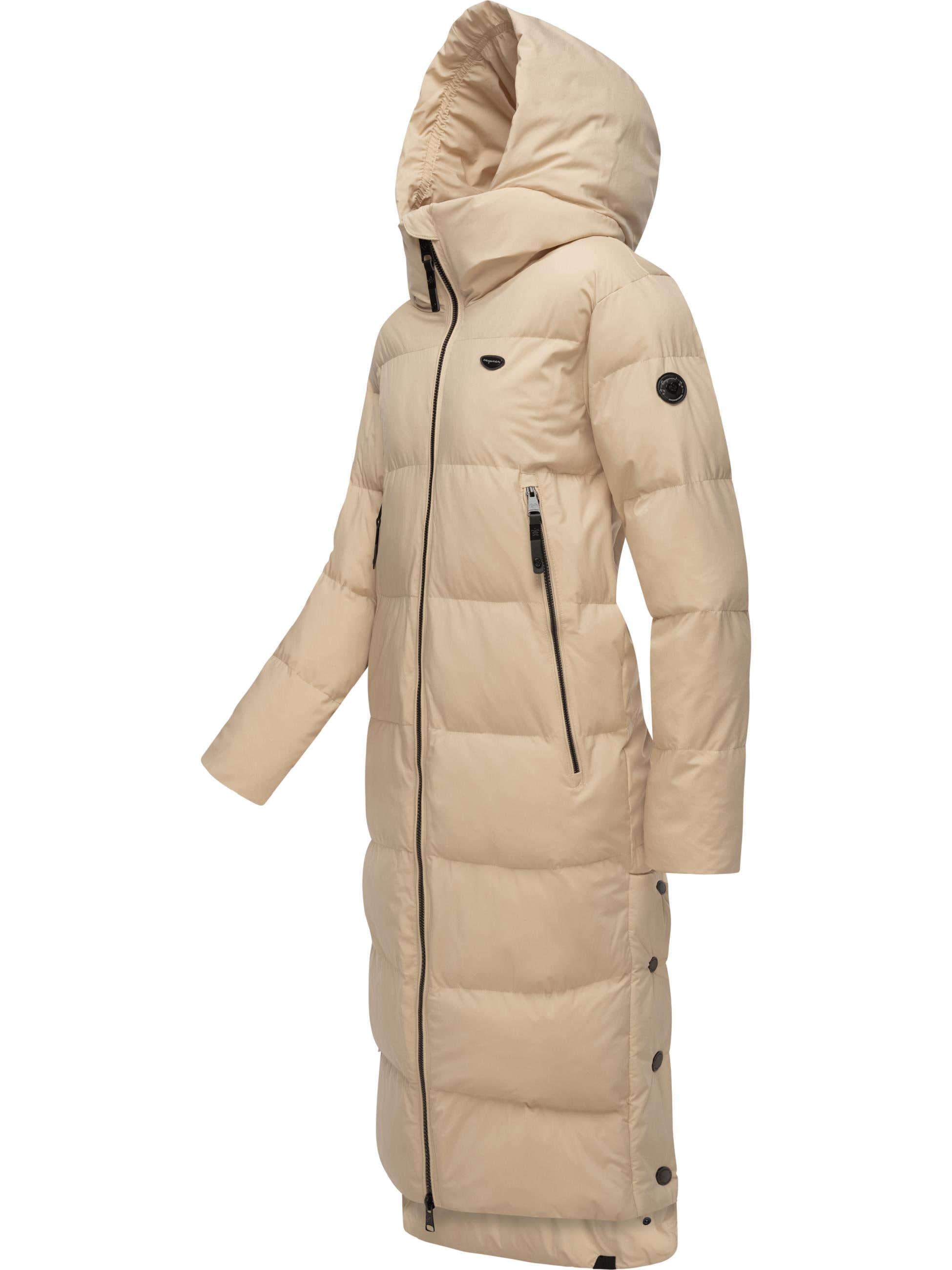 Ragwear Wintermantel »Wintermantel Patrise«, Extralanger Damen Winter Steppmantel mit Gehschlitzen