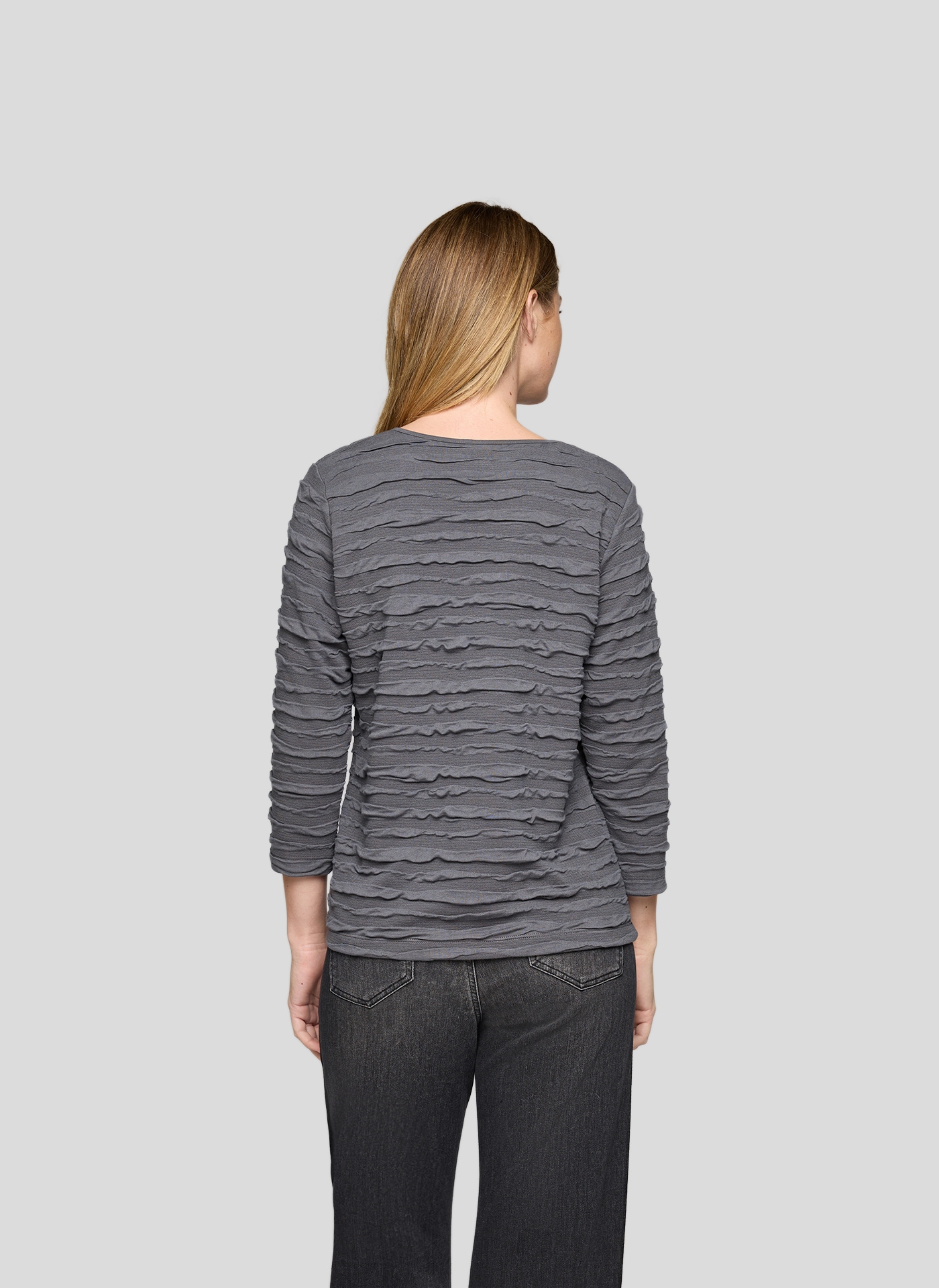 Rabe 3/4-Arm-Shirt mit Crinkle Optik