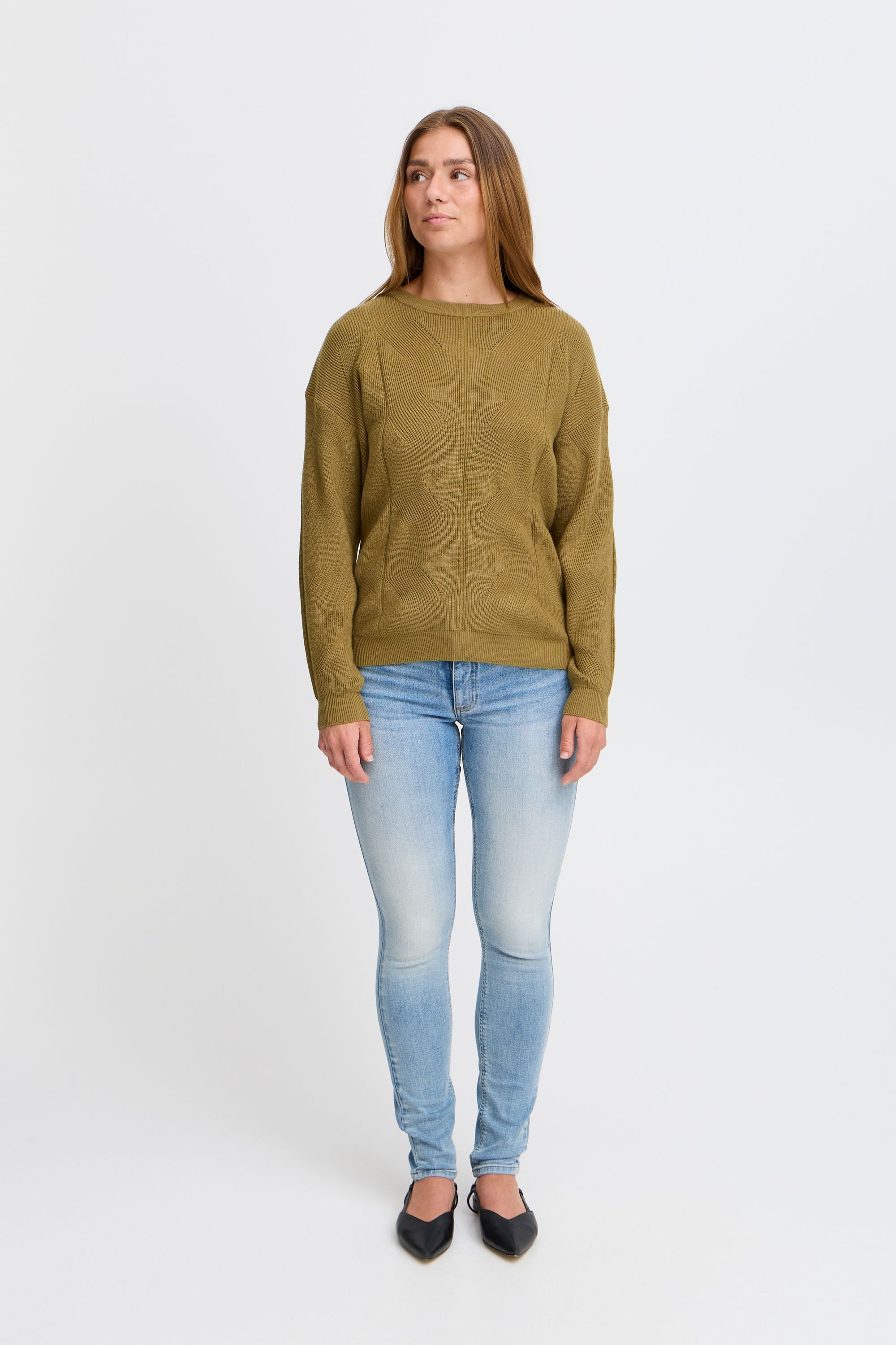 Ichi Strickfleece-Pullover »Strickpullover IHBoston«