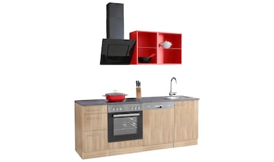 Küchenzeile »Mini«, mit E-Geräten, Breite 210 cm