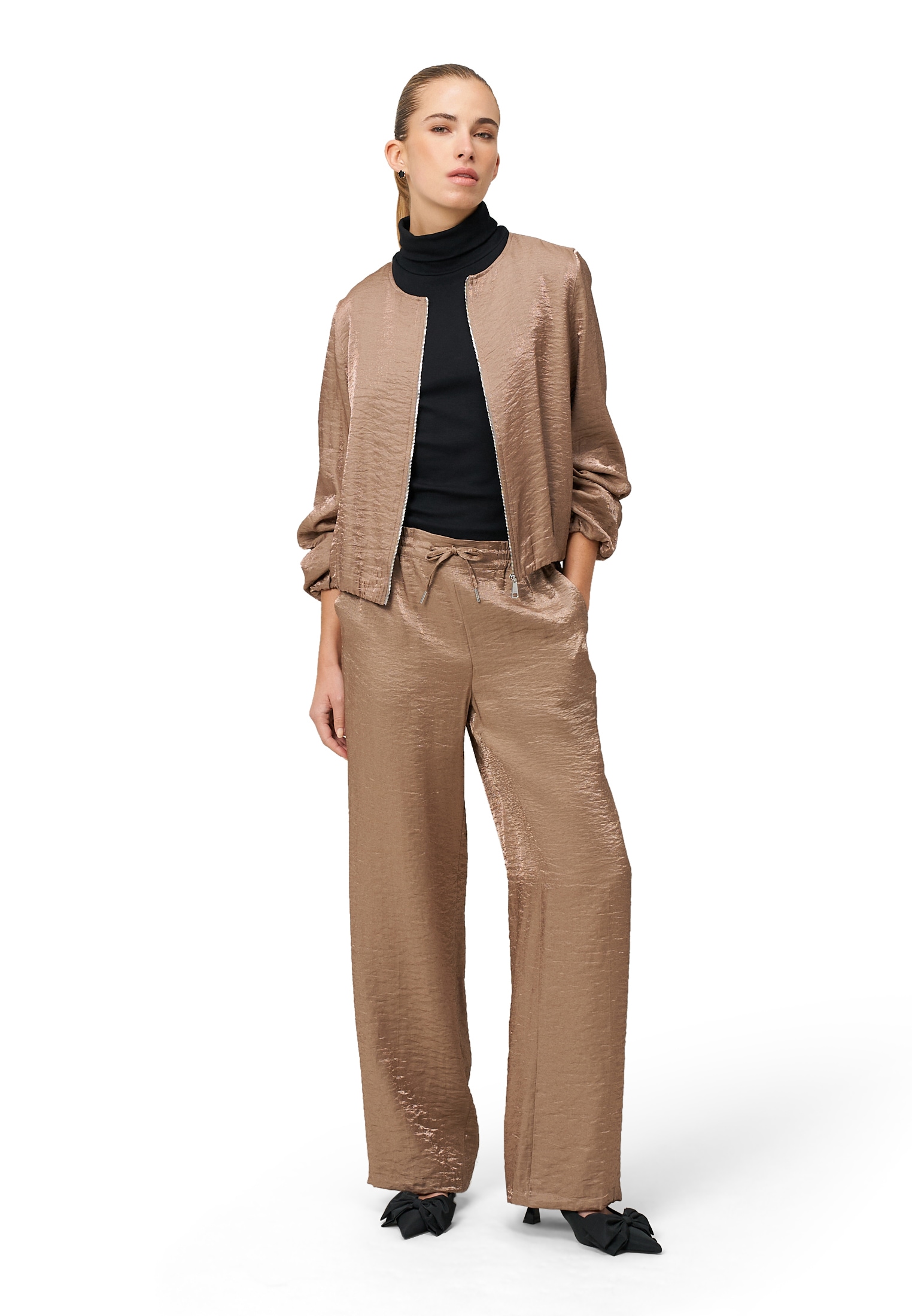 Zero Stoffhose »Hose mit Knittereffekt 30 Inch«