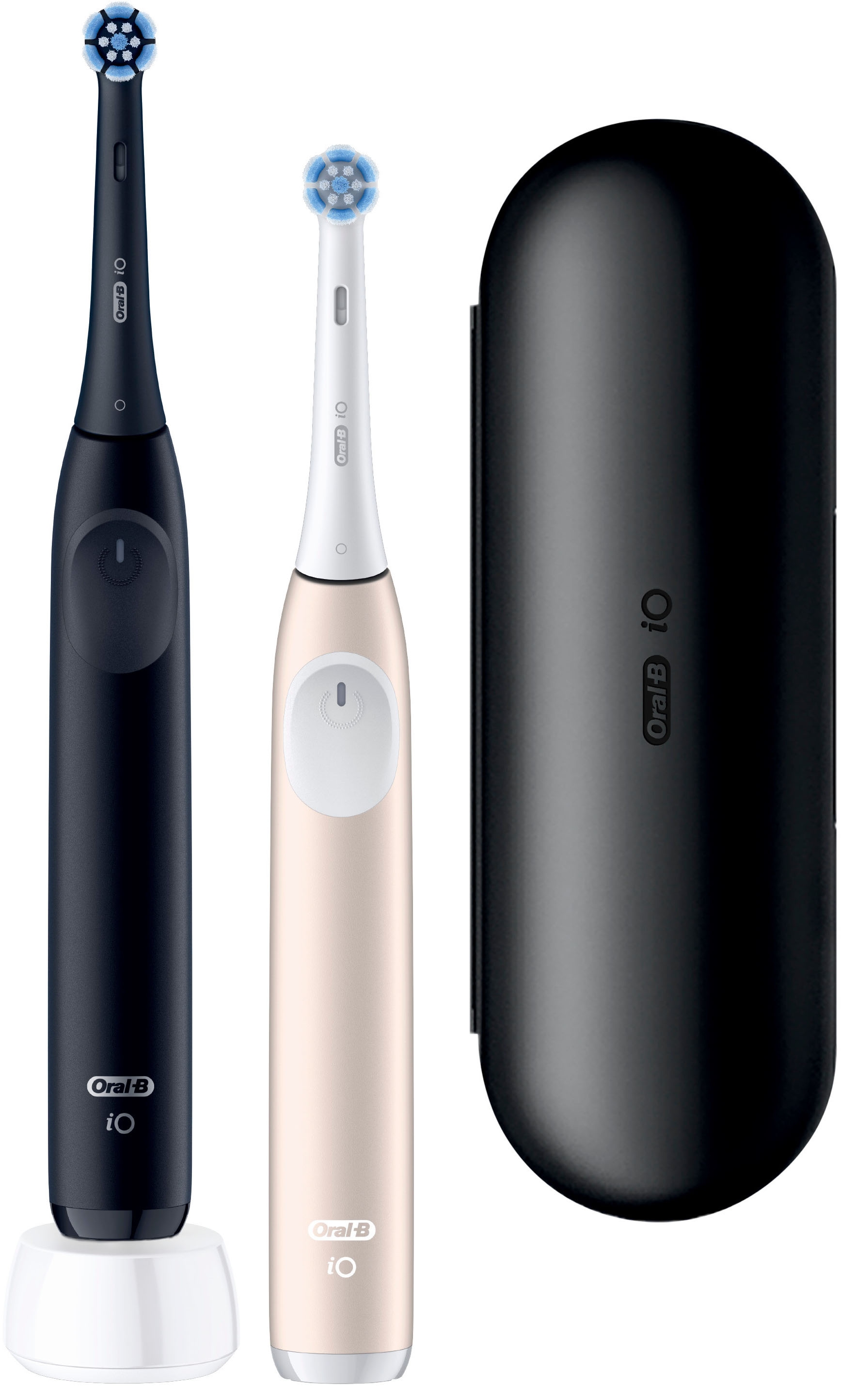 Oral-B Elektrische Zahnbürste »iO Series 2« 2 Stk. Aufsteckbürsten Doppelpack, 2 Aufsteckbürsten, Reise-Etui