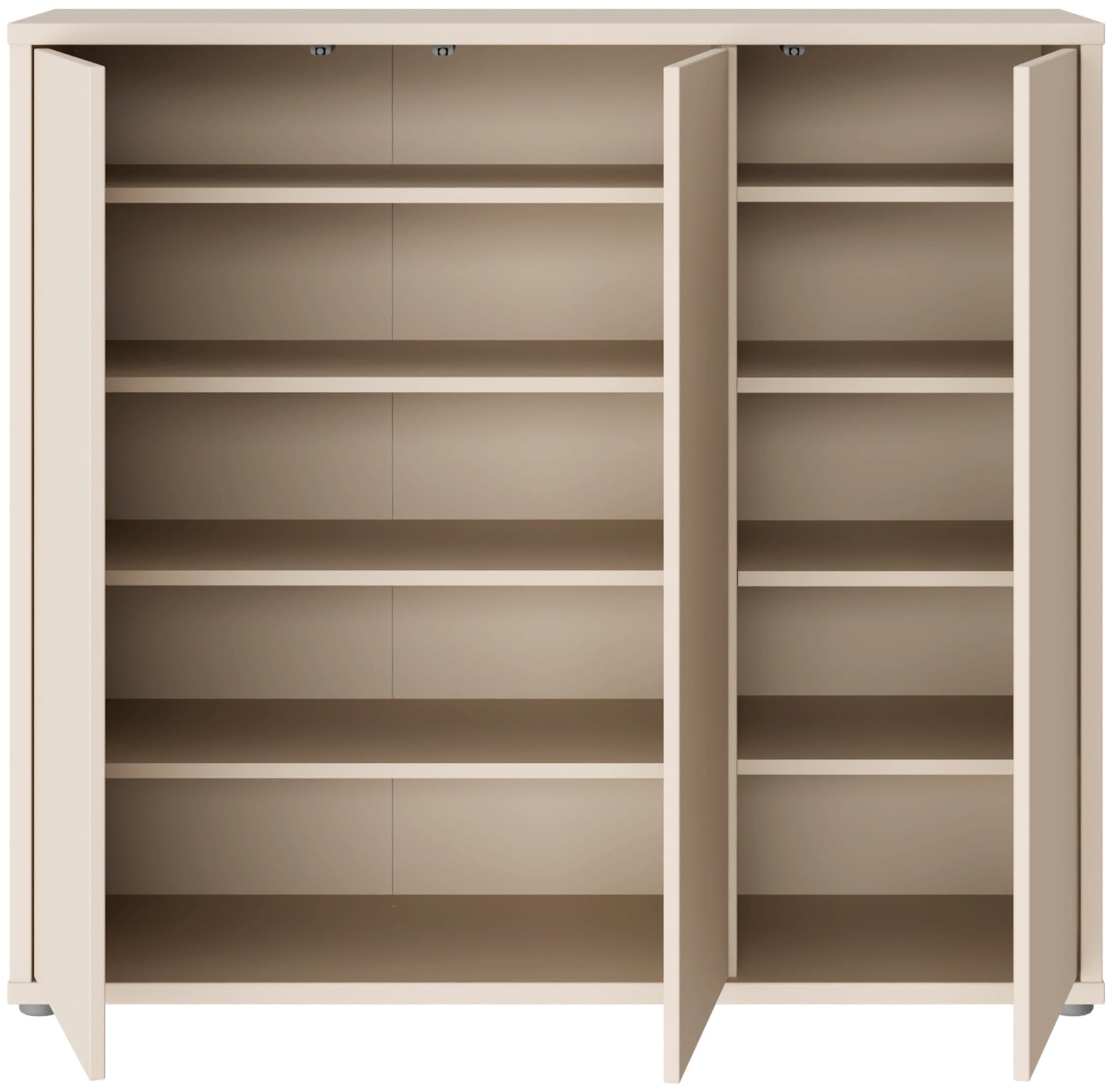 FORTE Schuhschrank »Alice Springs, Schuhschrank, Platz für 20 Paar Schuhe, 3 Türen« B/H/T 109,2/99,1/34,9 cm,  Stauraumschrank, Mehrzweckschrank, grifflose Front, Push to open