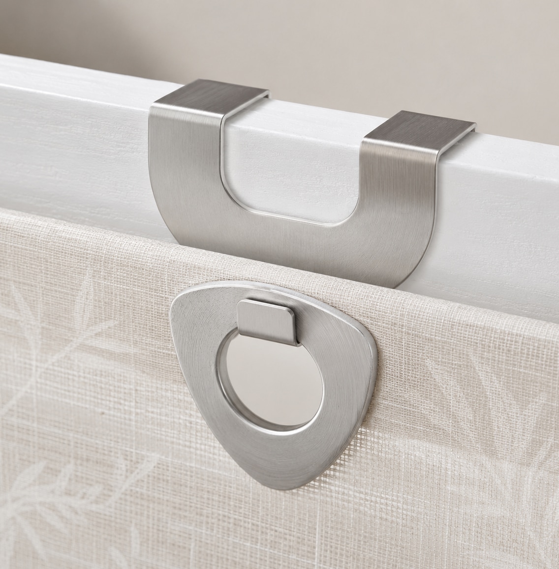 HOME WOHNIDEEN Fensterhaken »Easyfix U, aus Aluminium« zur Befestigung von Raffrollos, Gardinen, leichten Fensterdekorationen