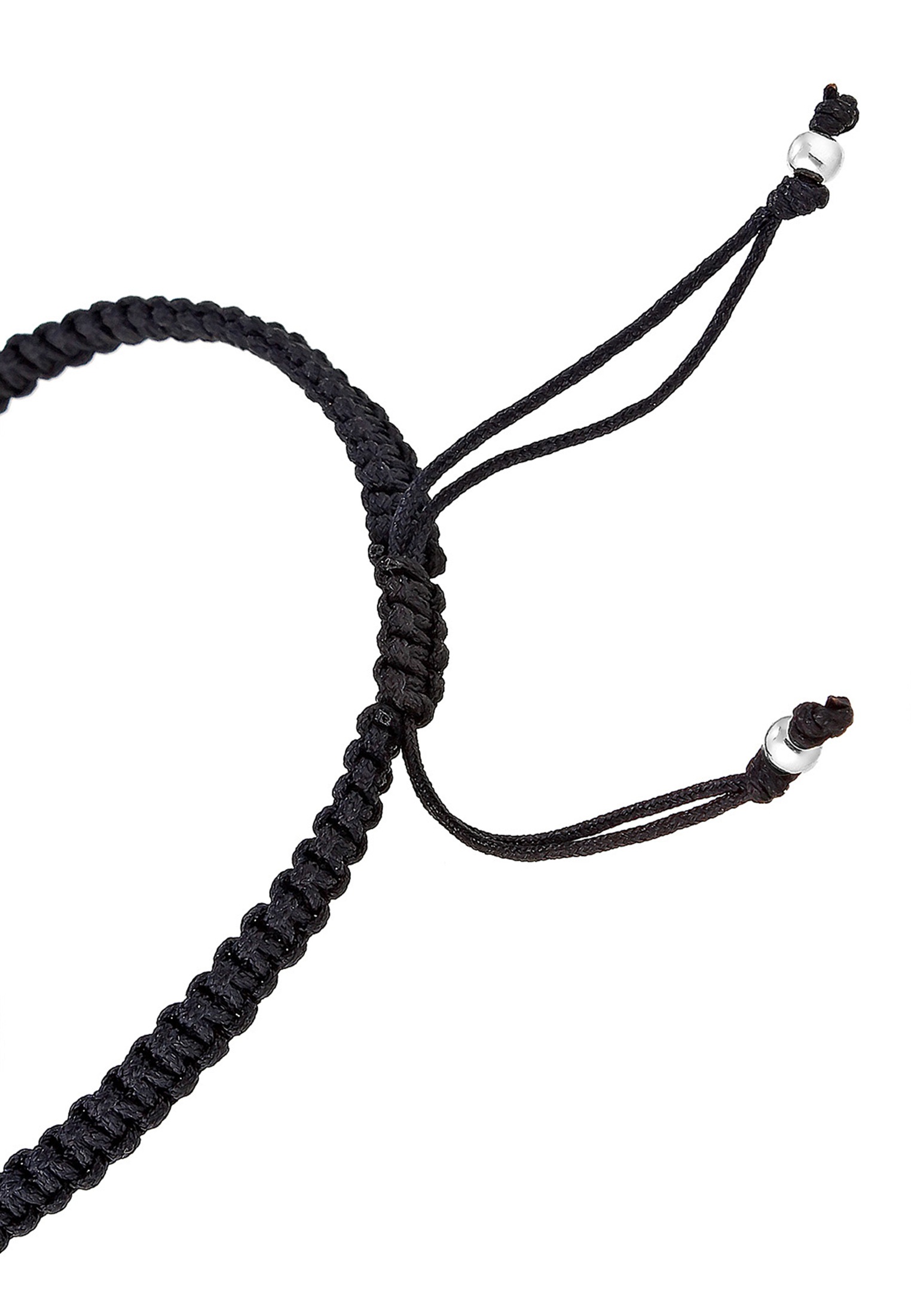 Kuzzoi Armkette »Armband Nylon Gravurplatte 925 Sterling Silber«