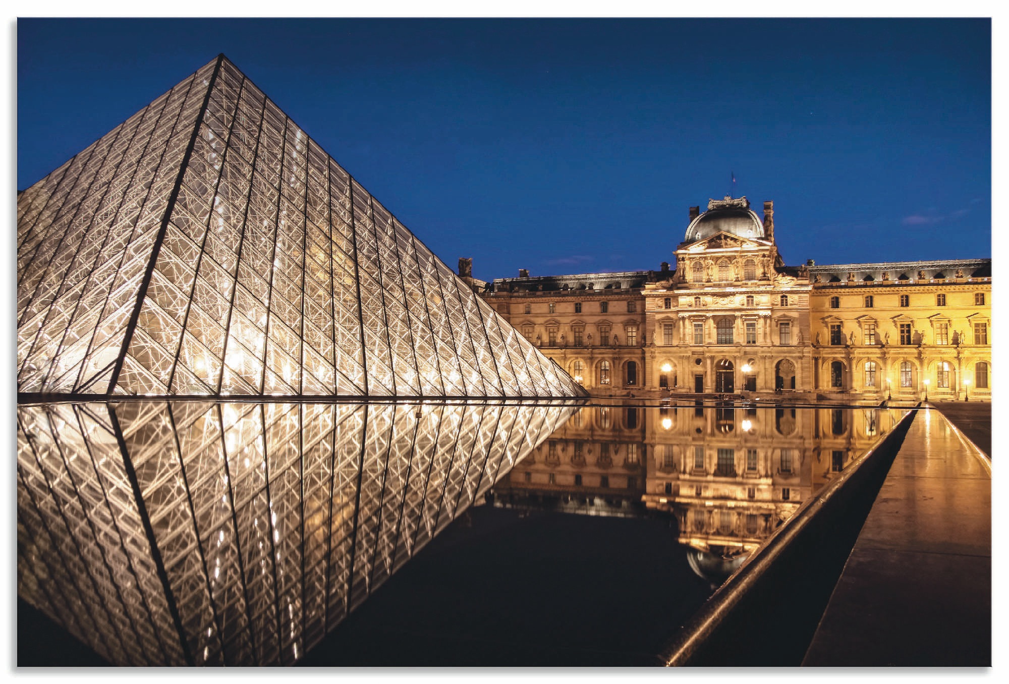 Artland Wandbild »Glaspyramide als (1 Louvre, bestellen in auf St.), Paris«, du Größen Rechnung Gebäude, versch. Leinwandbild, oder Musée Poster Alubild, Wandaufkleber