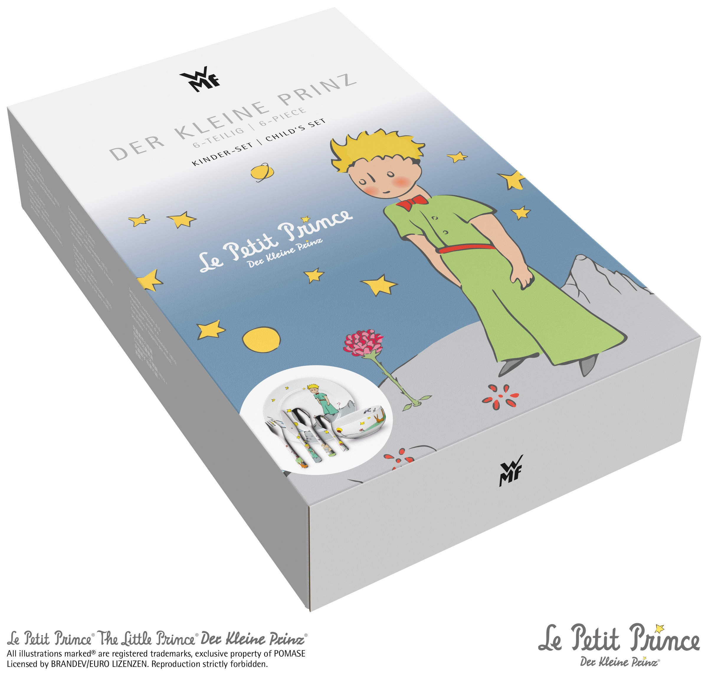 WMF Kindergeschirr-Set »Der kleine Prinz«, (Set, 6 tlg.), ab 6 Jahren, hygienisch, säurefest