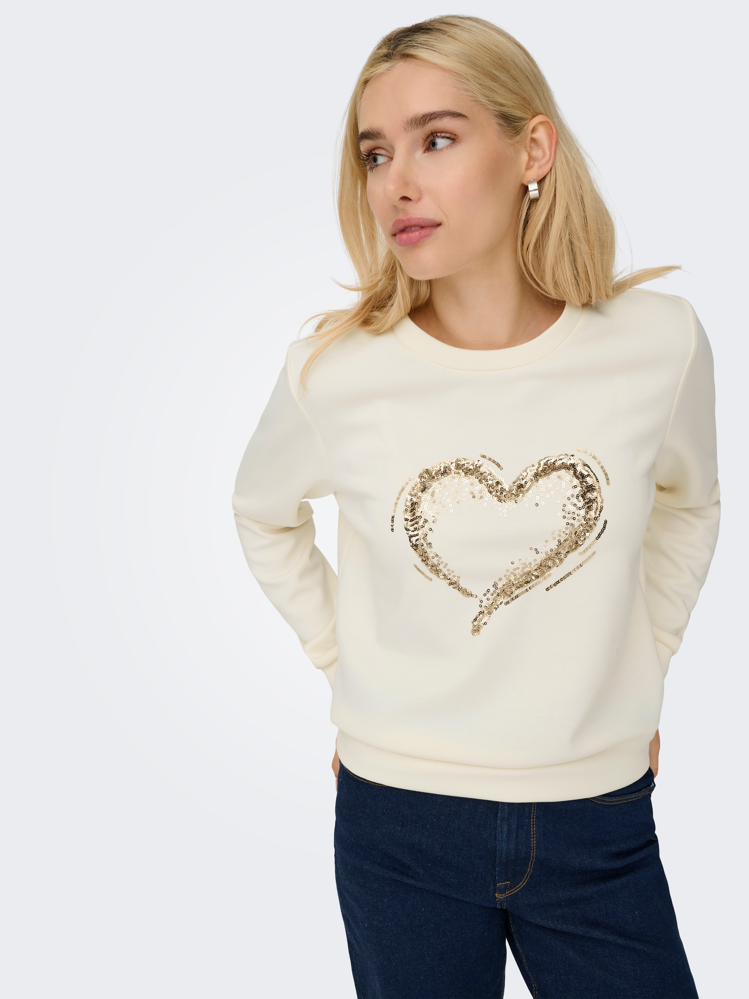 ONLY Sweatshirt »ONLMARCY L/S O-NECK BOX UB CC SWT«
