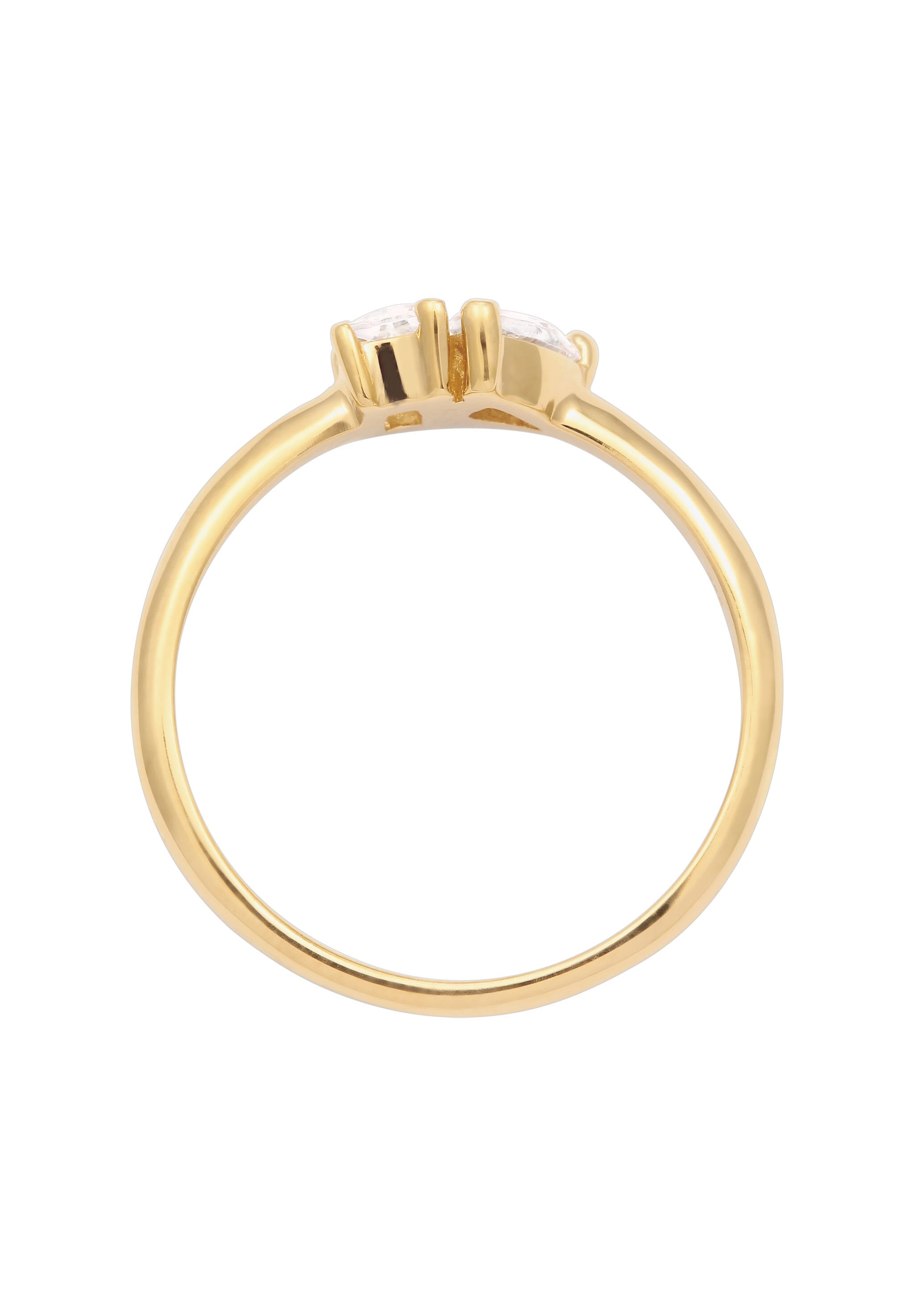 Elli Silberring »Ring Tropfen Zirkonia Weiß 925 Sterling Silber«