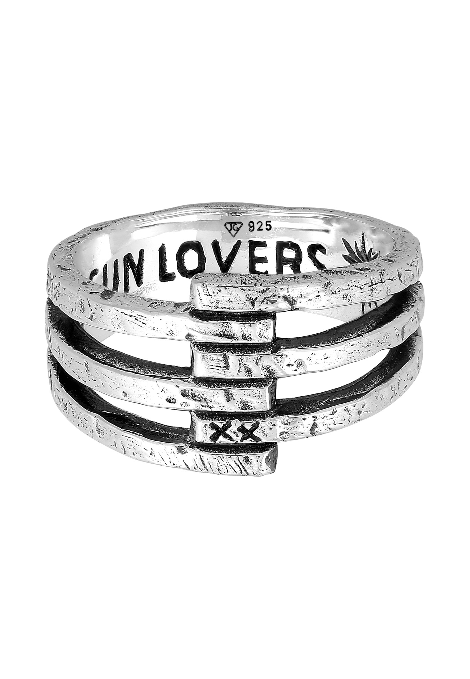 HAZE & GLORY Silberring »Ring Bandring - Twisted Sun Lover 925 Silber«