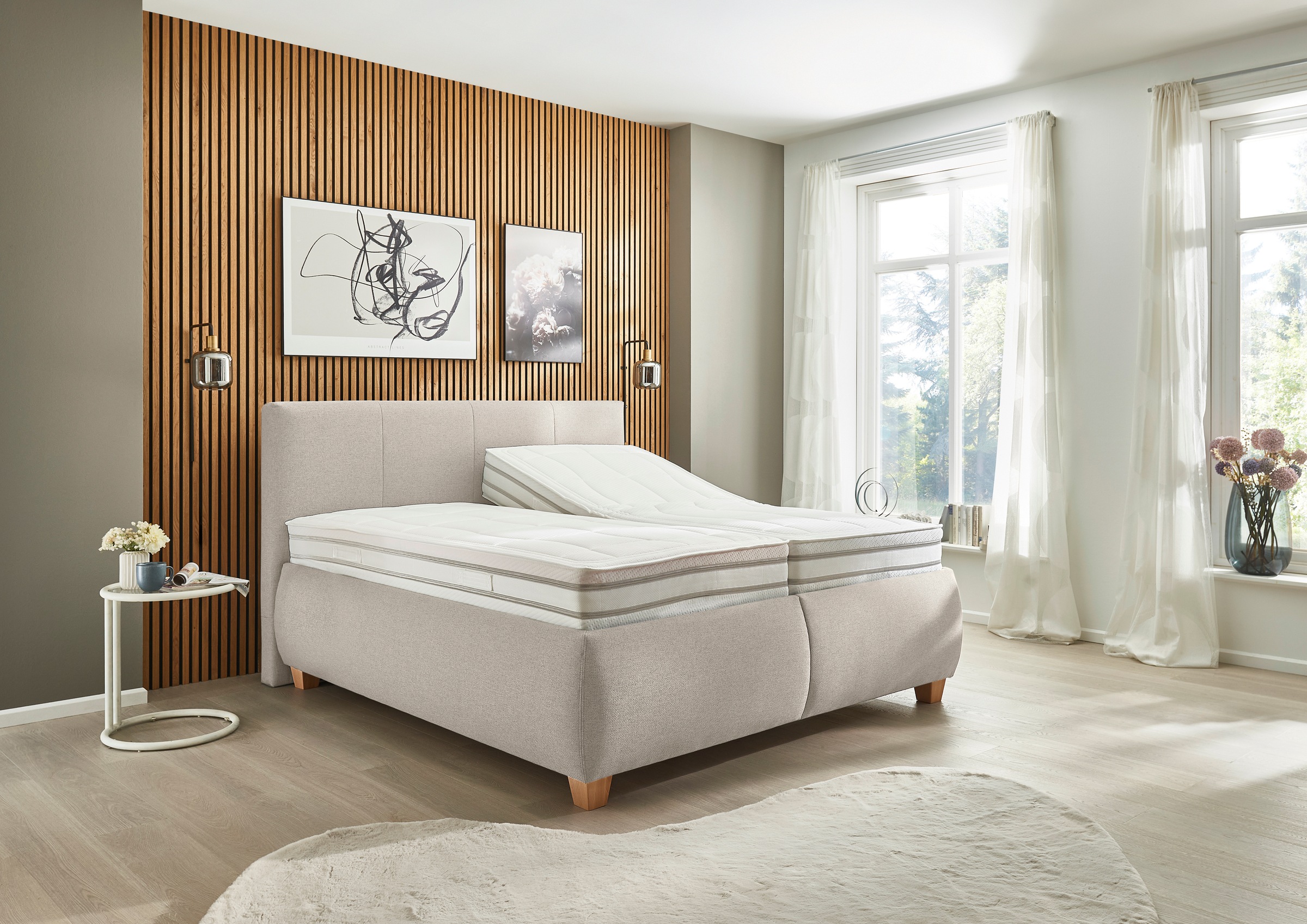Die PlanBar Polsterbett »OC-ON20004« inkl. Matratzen u. Lattenrahmen, belastbar bis 200 Kg, 160/180x200cm