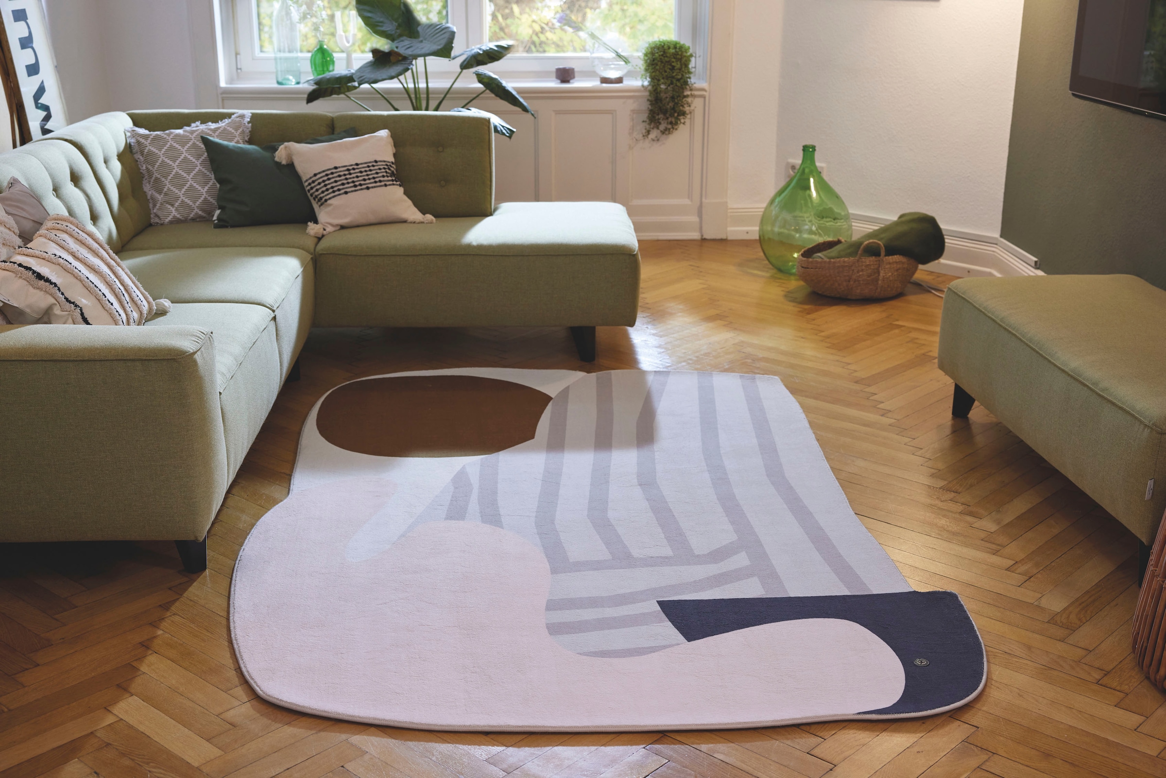 TOM TAILOR HOME Teppich »Shapes modernes - Motivform, Kurzflor, Design bedruckt, SEVEN«