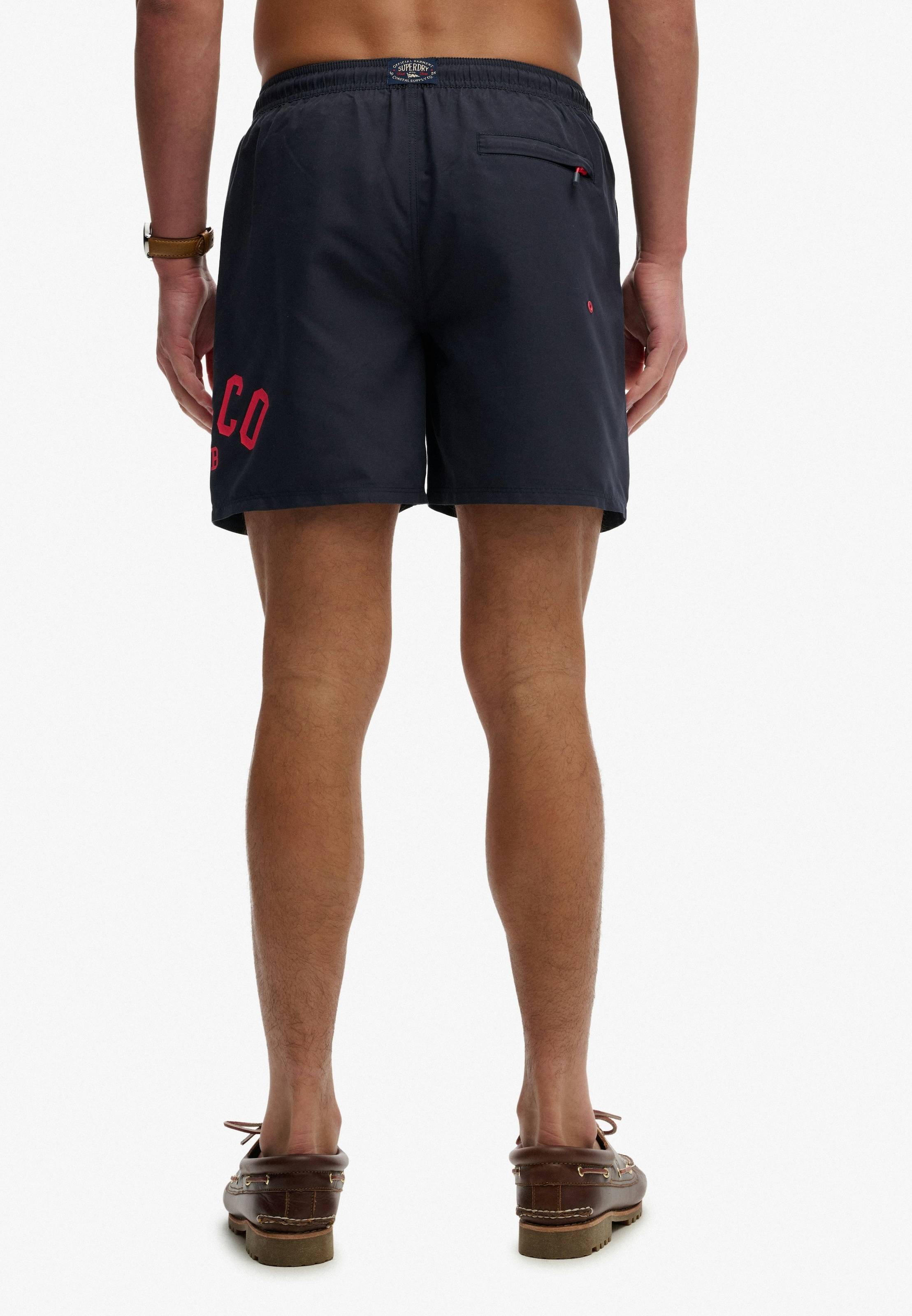Superdry Badeshorts »PRINTED LOGO 16 SWIM SHORT« modische Passform, unifarbenes Design, aus Polyester, pflegeleicht