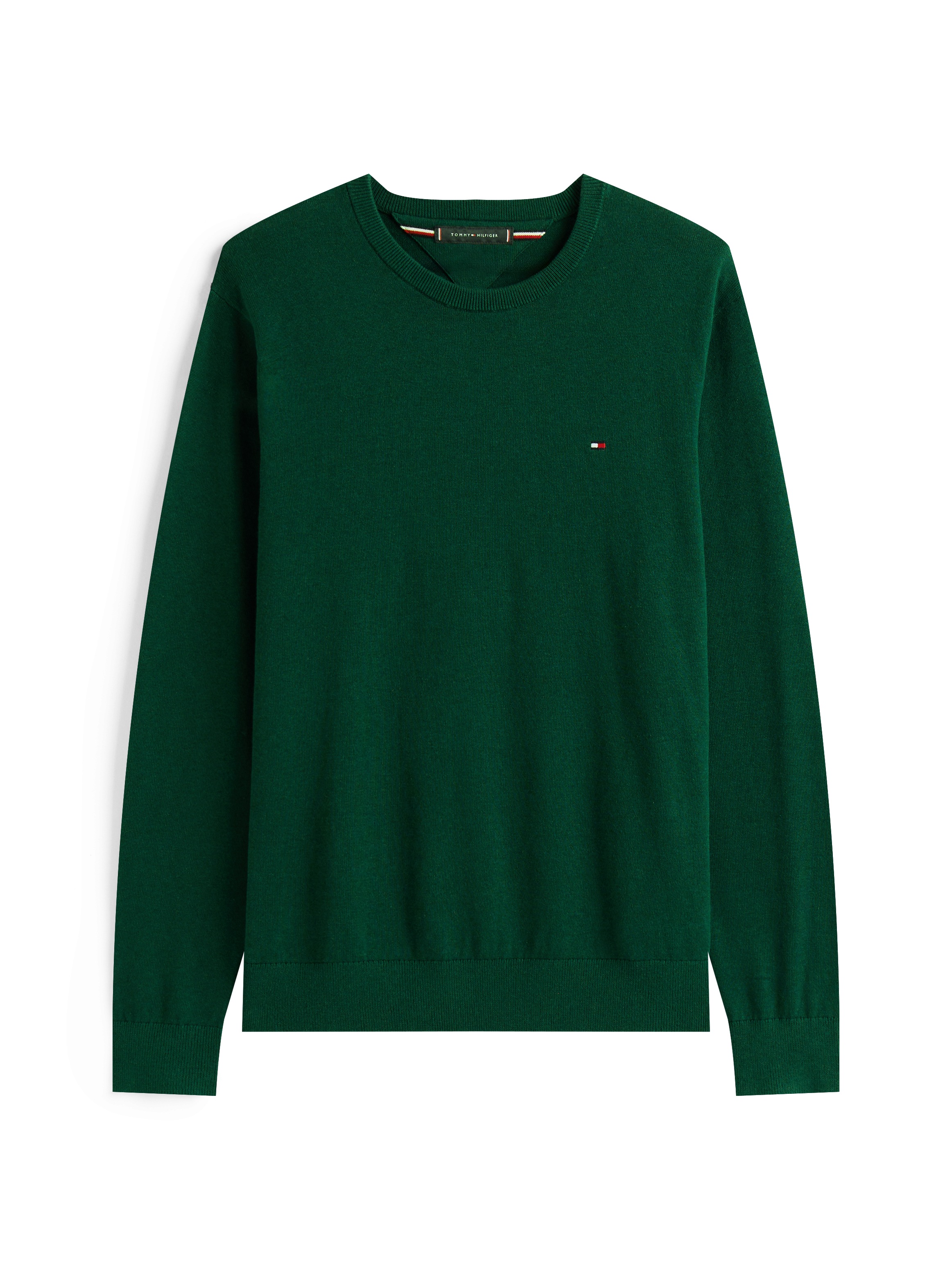 Tommy Hilfiger Rundhalspullover »ESSENTIAL COTTON CREW NECK«, 100% Baumwolle Crewneck Regular Fit Premium Mode