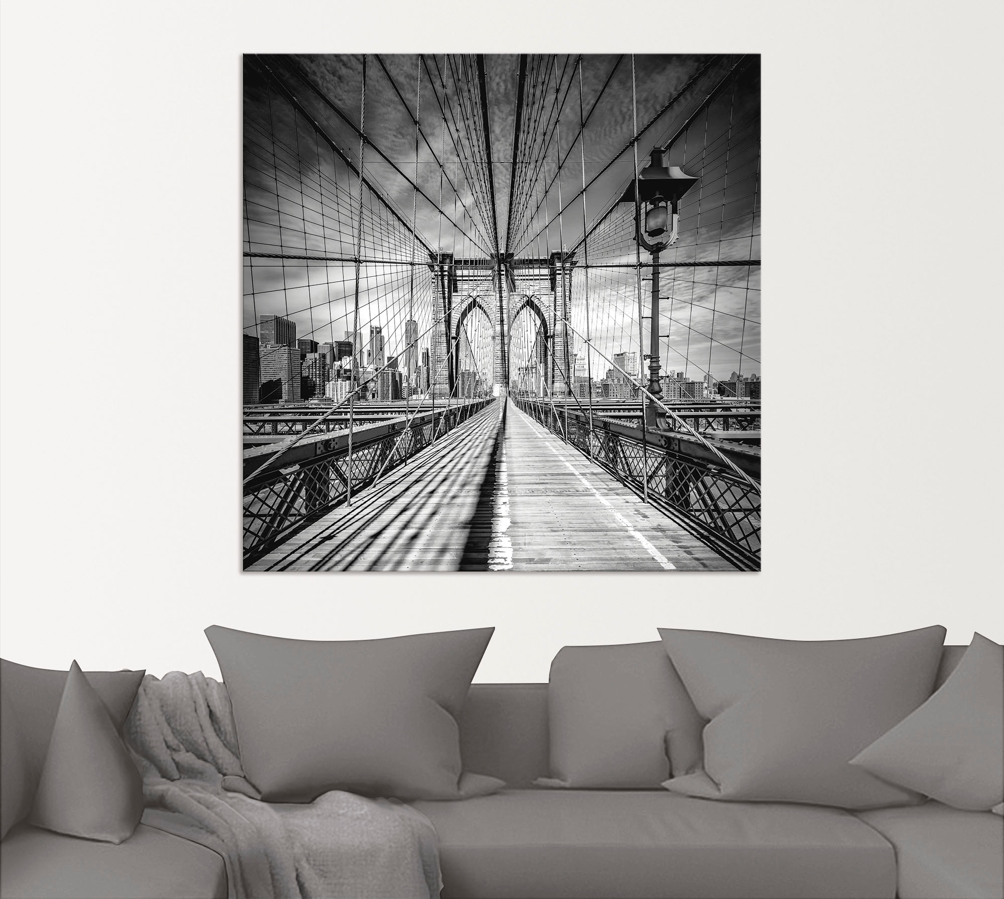 Artland Wandbild »New York City Brooklyn Bridge«, Amerika, (1 St.), als Alubild, Outdoorbild, Leinwandbild, Poster in verschied. Größen