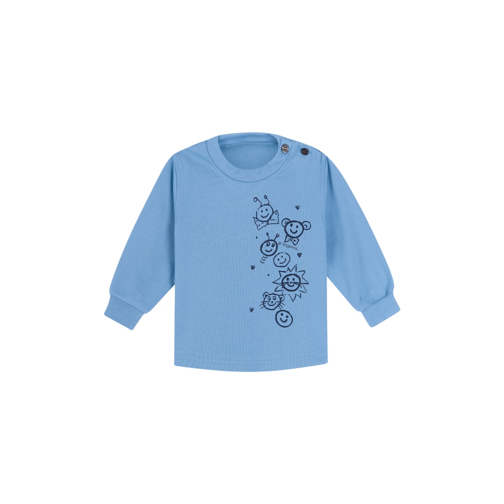 Trigema Langarmshirt »TRIGEMA Baby-Shirt mit lustigem Druckmotiv«