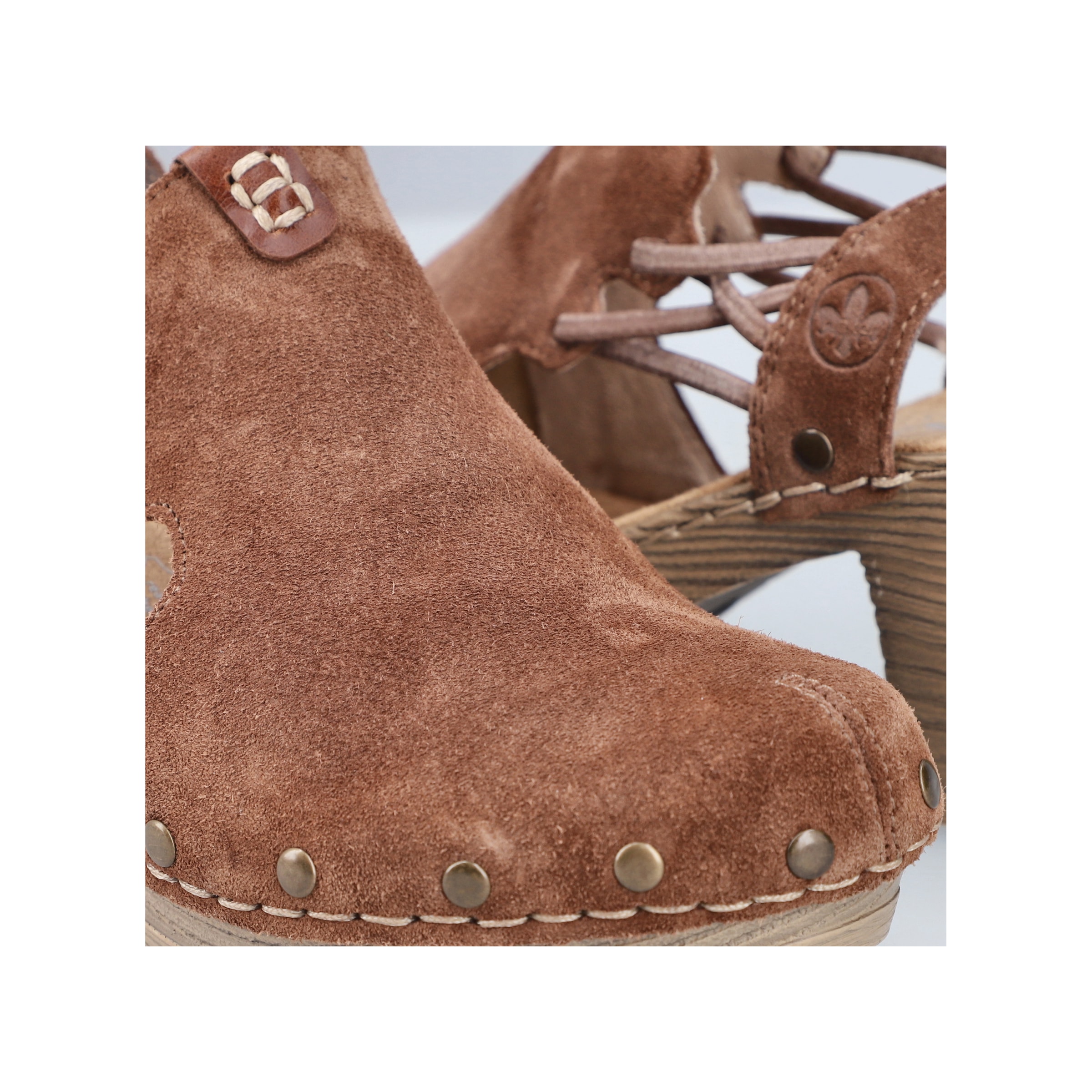 Rieker Clog  Sabot, Sandalette, Sommerschuh mit seitlichen Gummizügen