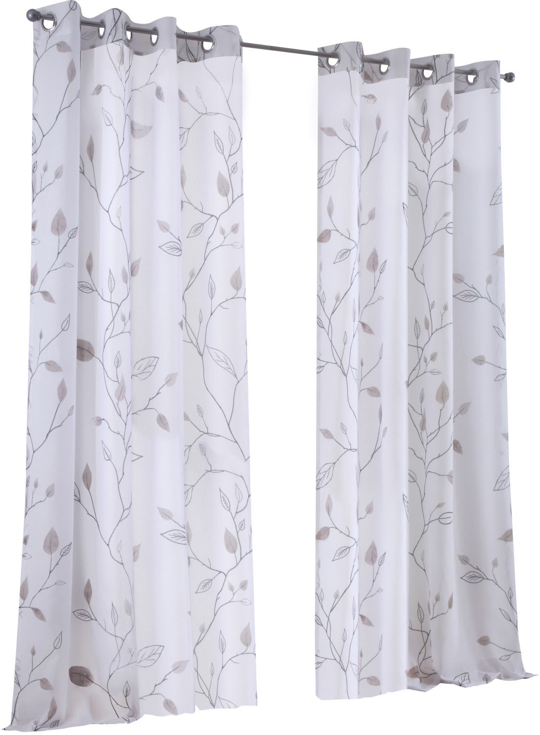 Kutti Vorhang »Bonnie«, (1 St.), Gardine, halbtransparent, bedruckt,  Polyester online kaufen