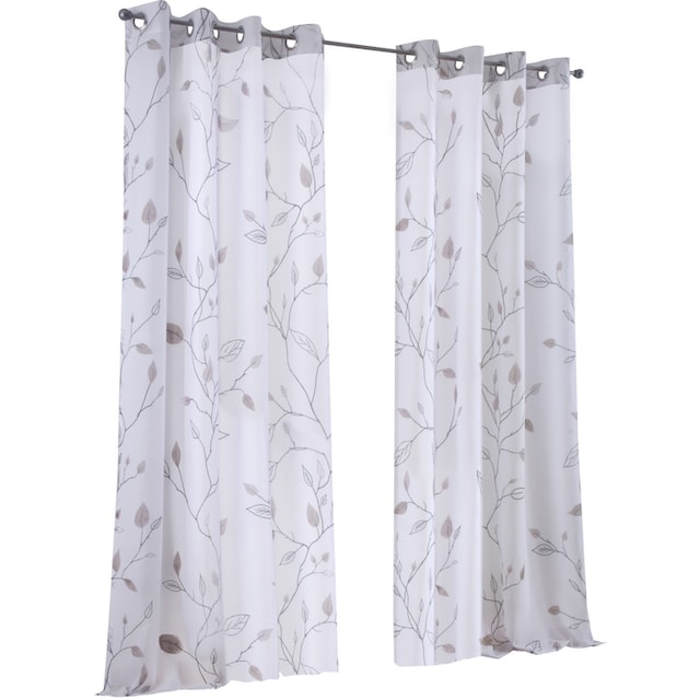 Kutti Vorhang »Bonnie«, (1 St.), Gardine, halbtransparent, bedruckt,  Polyester online kaufen