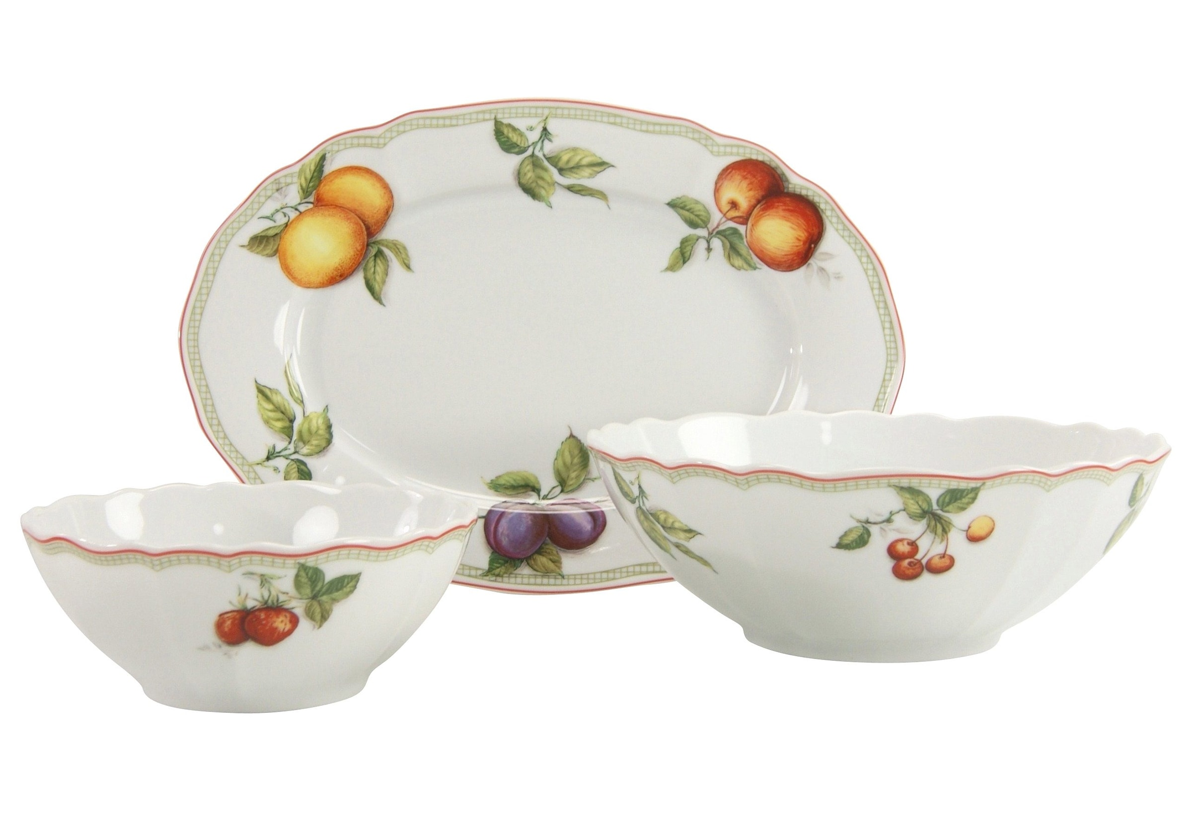 CreaTable Orchard«, 3 Platte, Garantie 3 Servier-Set XXL mit »Flora 1 (Set, Schüsseln) 2 tlg., Jahren