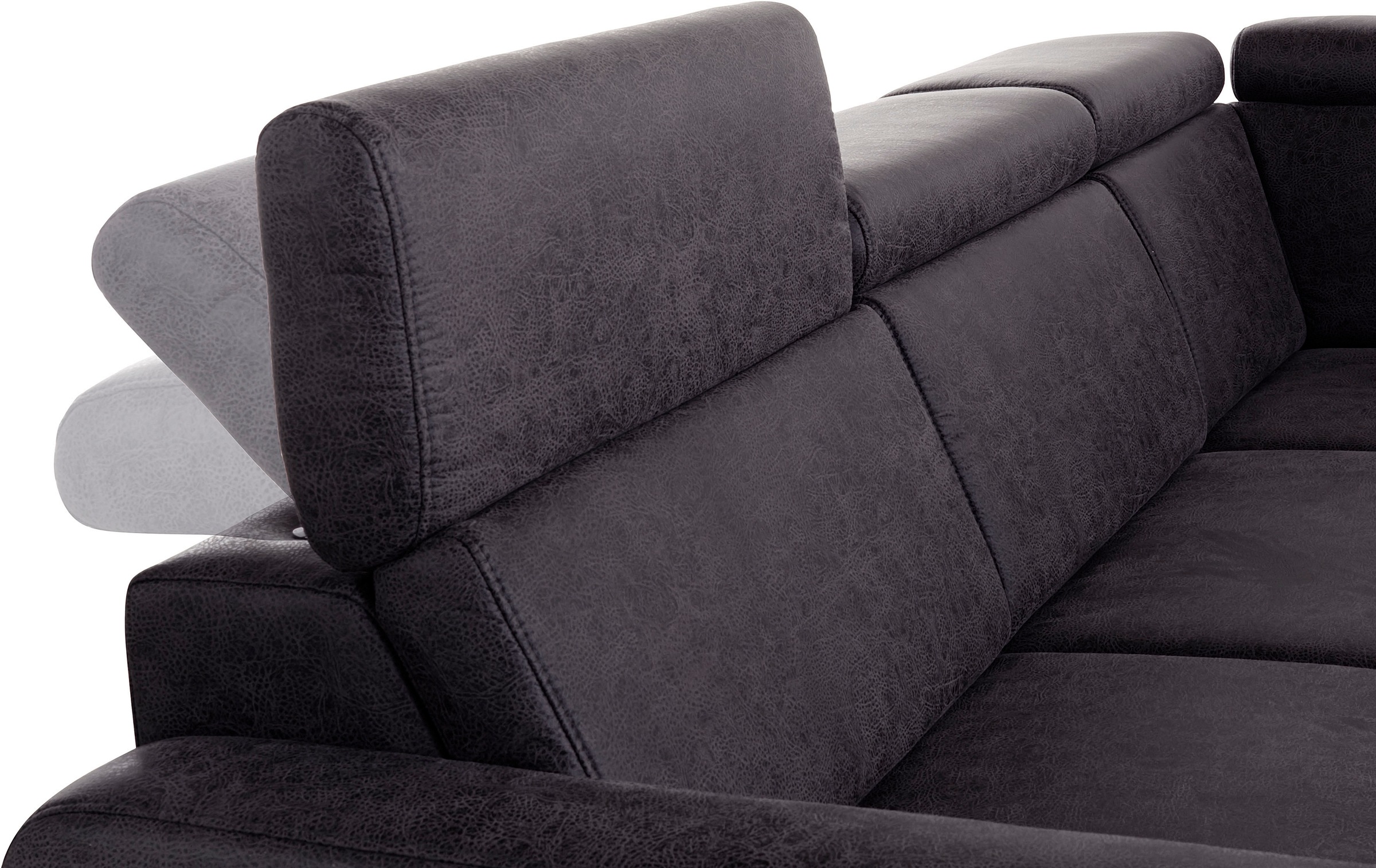 sit&more Ecksofa »Bologna L-Form«, Kopfteilverstellung, wahlweise mit Bettfunktion und Schubkasten