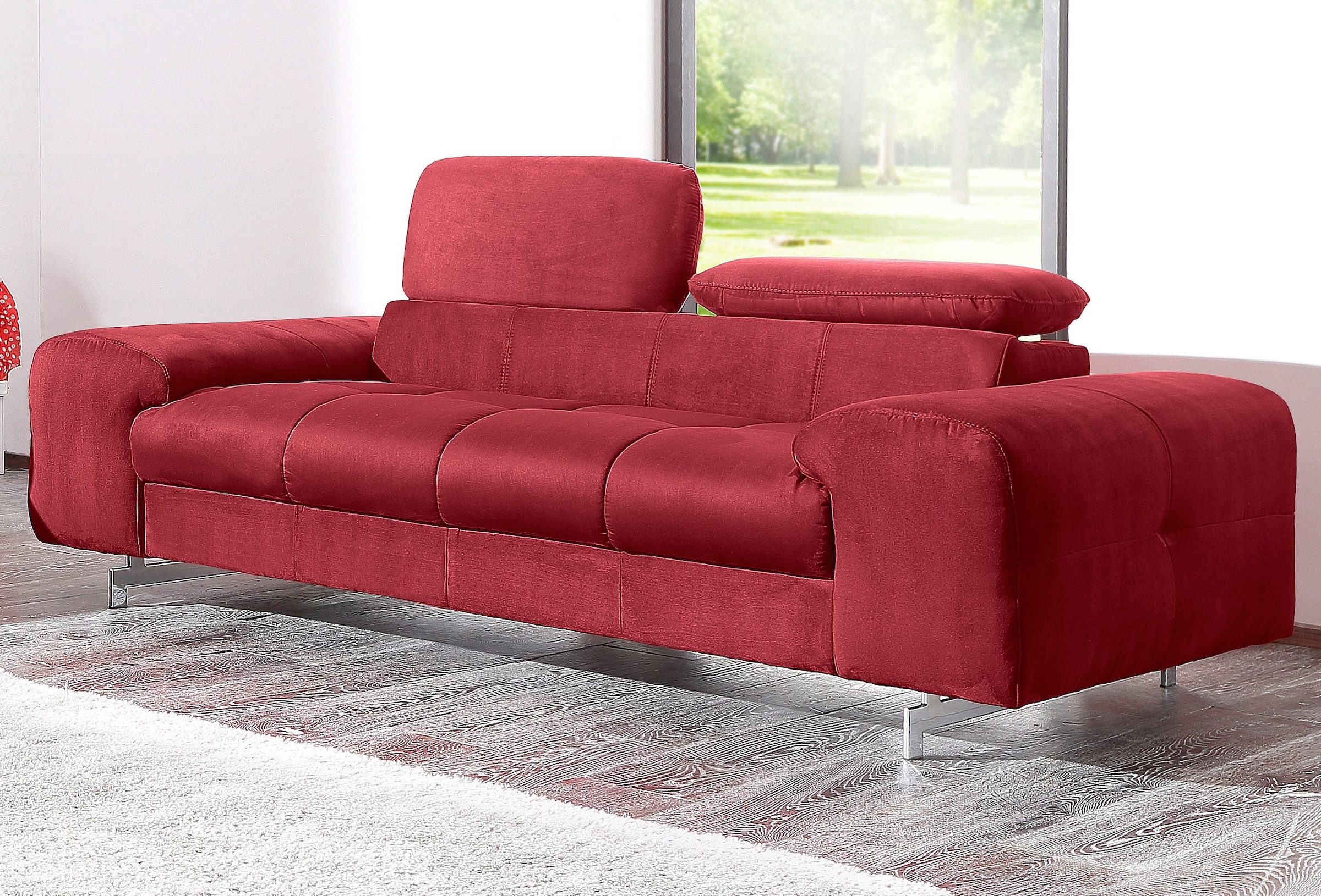 COTTA 2-Sitzer »Chef« Big-Sofa mit Kopfteilverstellung, edle Metallkufen