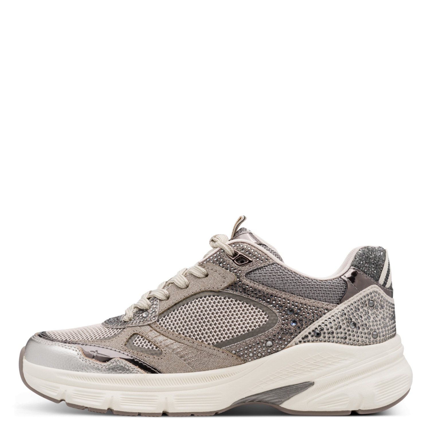 Tamaris Plateausneaker »GREY GLAM«  Freizeitschuh, Halbschuh, Keilsneaker im angesagtem Metallic-Look