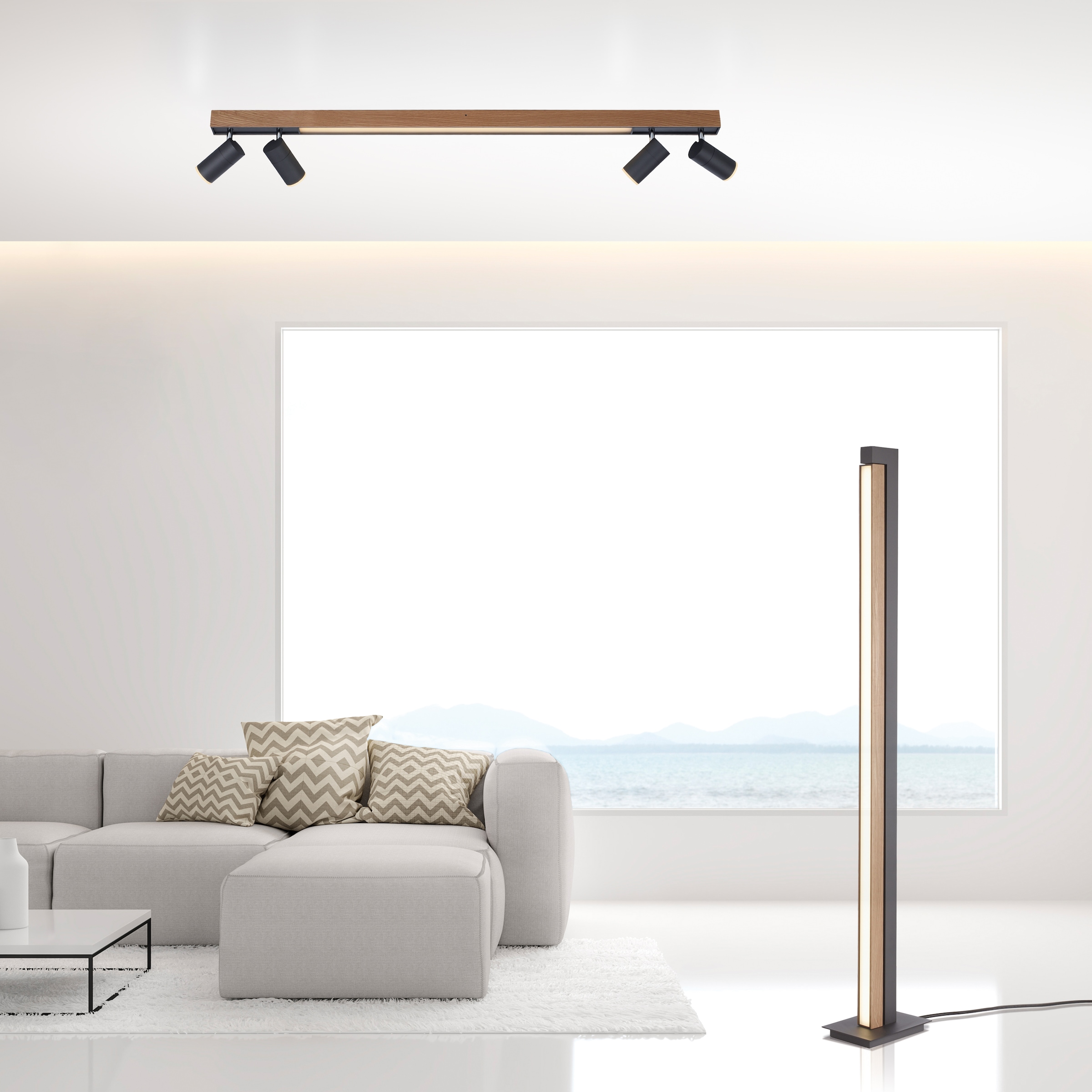 Neuhaus PURE LED Deckenleuchte »PURE Lines Spot« LED-Board 1 Stk. warmweiß - kaltweiß Spots dreh- und schwenkbar, CCT, dimmbar