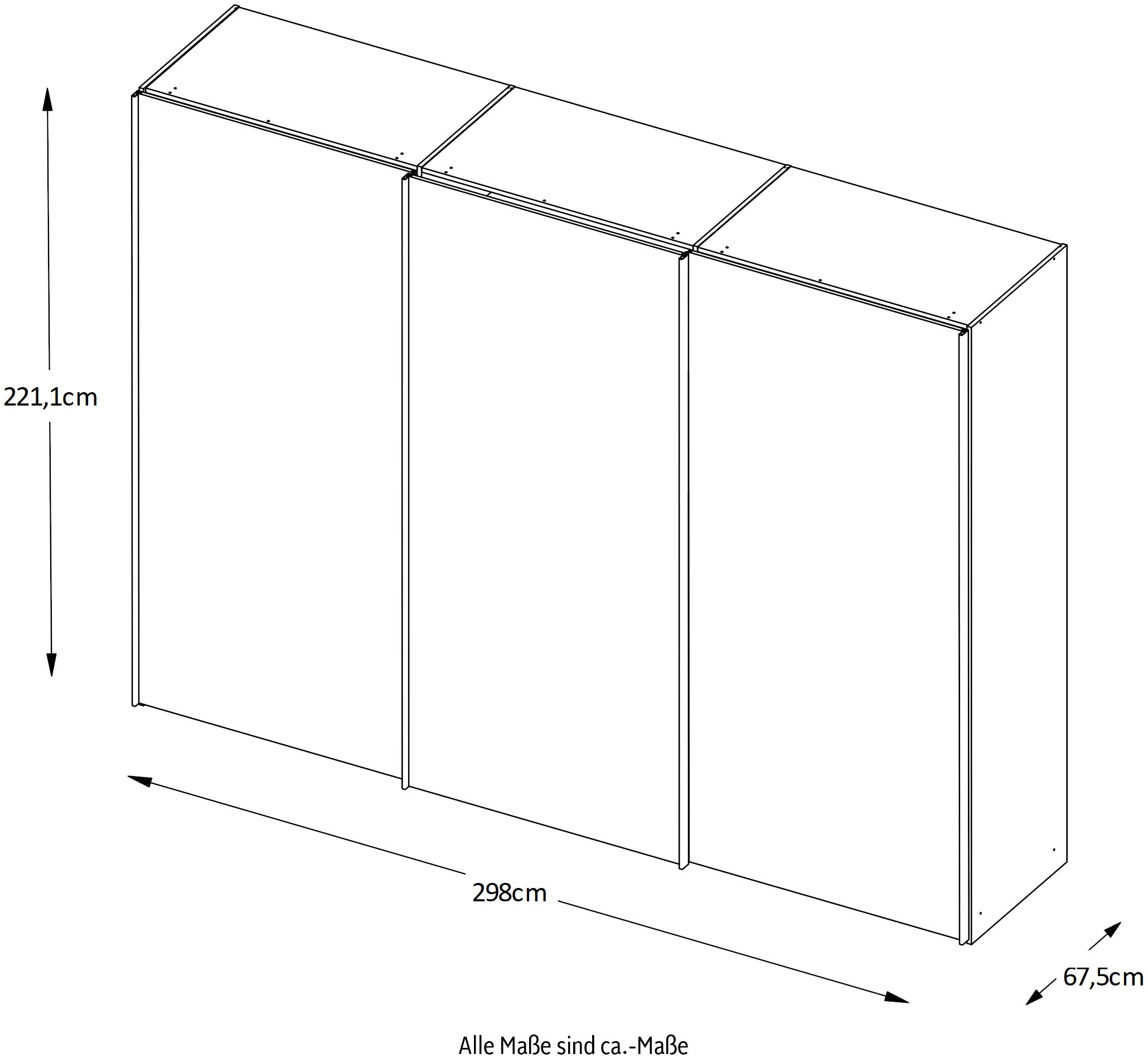 STAUD Schwebetürenschrank »Includo, Made in Germany«, Mit Spiegeltüre und vier verschiedenen Ausstattungsvarianten