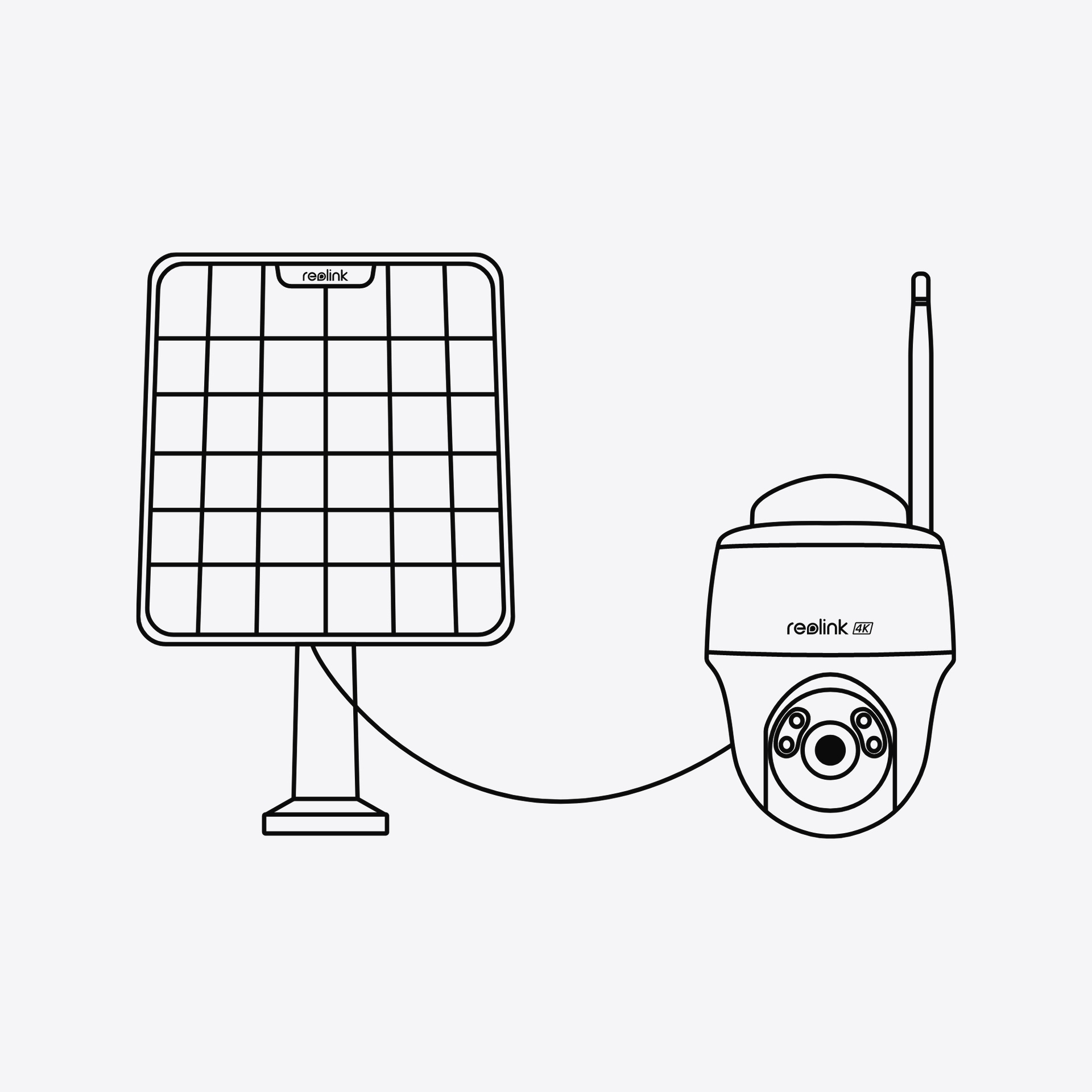 Reolink Überwachungskamera »Argus Serie B330-B - 5MP Akkukamera mit Person/Fahrzeug/Tiererkennung«, Außenbereich, solarbetrieben, Farbnachtsicht, 2,4/5GHz WLAN