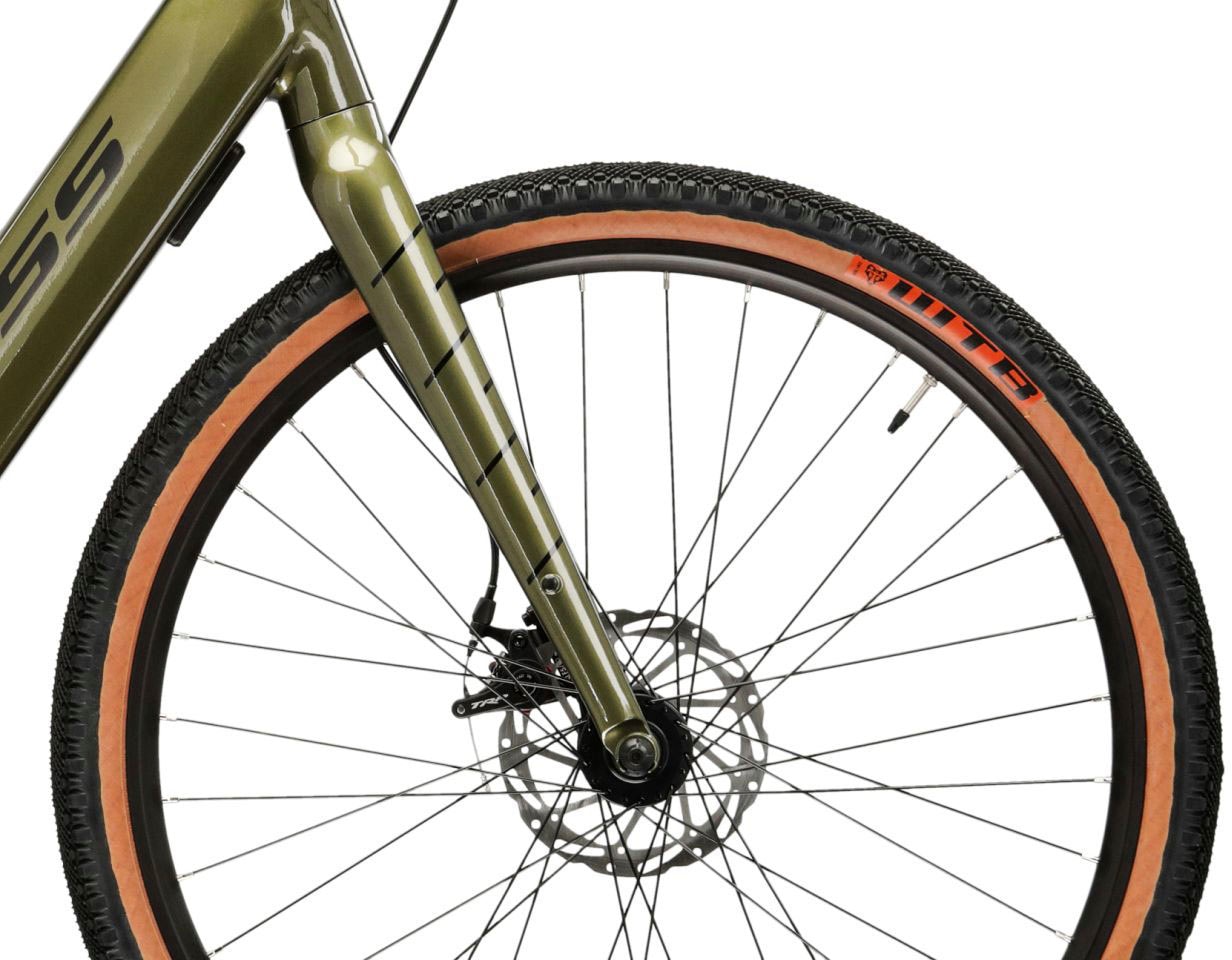 Kross E-Bike »E-Gravel Bike Esker Hybrid 2.0 28" khaki«, 11 Gang, microSHIFT, Advent X M6205, Heckmotor 250 W, Pedelec, Elektrofahrrad für Herren