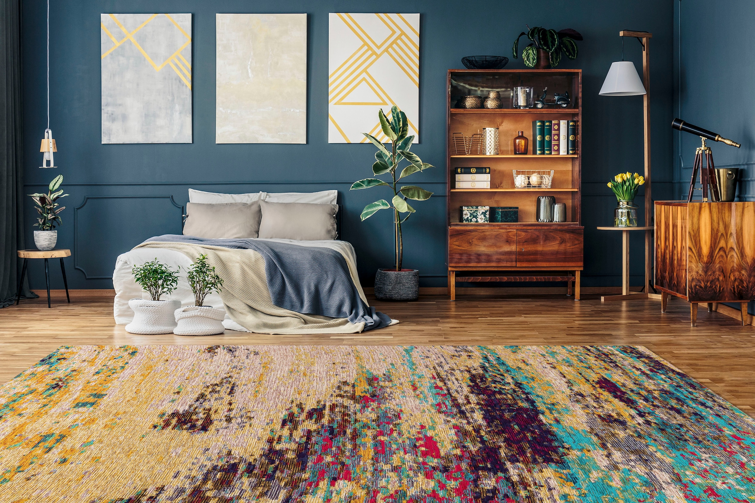 Padiro Teppich »Primavera 625« rechteckig 5 mm Höhe Flachgewebe