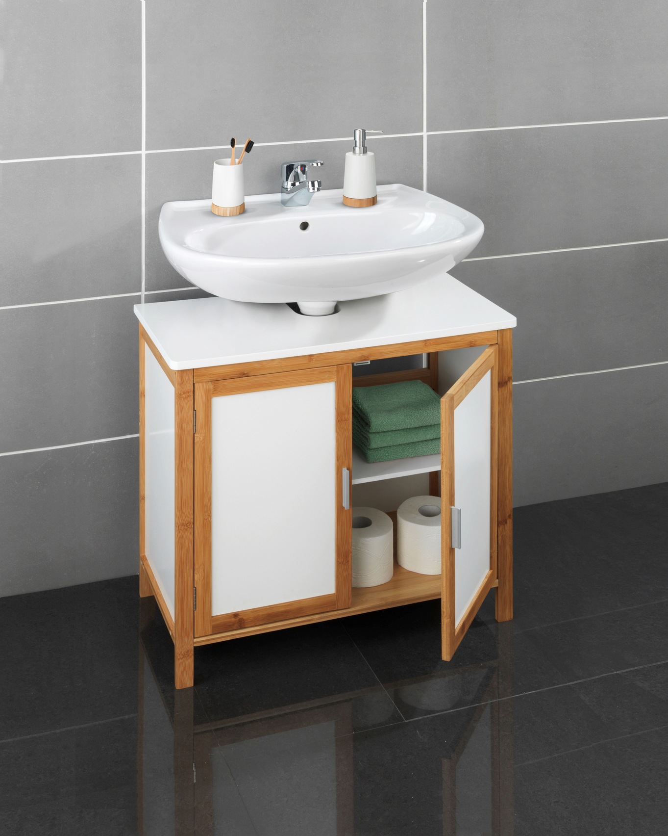 WENKO Waschbeckenunterschrank »Finja«, BxTxH: 65x33x60 cm