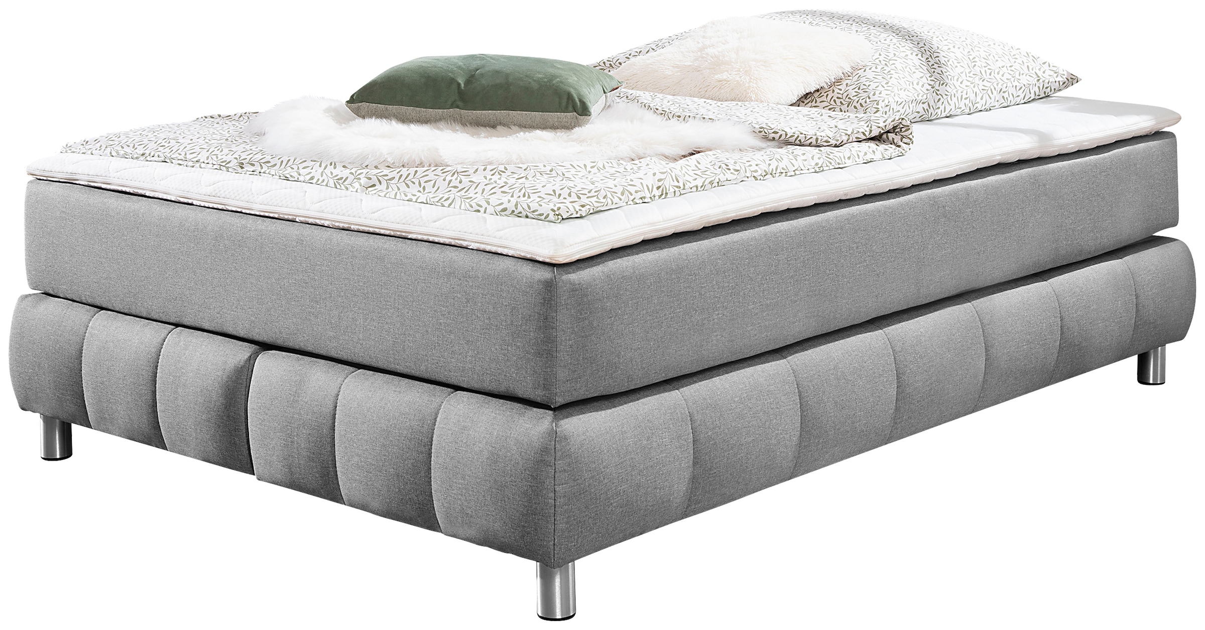 andas Boxspringbett »Salo«, Ohne Kopfteil, inkl. Topper, auch in Überlänge 220 cm