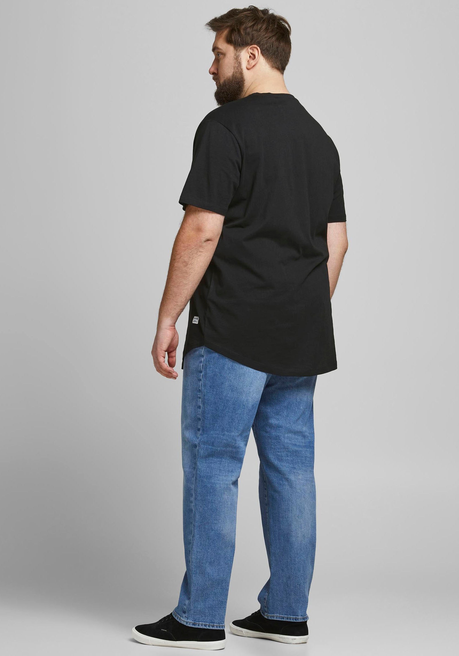 Jack & Jones PlusSize T-Shirt »NOA TEE«, mit abgerundetem Saum, bis Größe 6XL