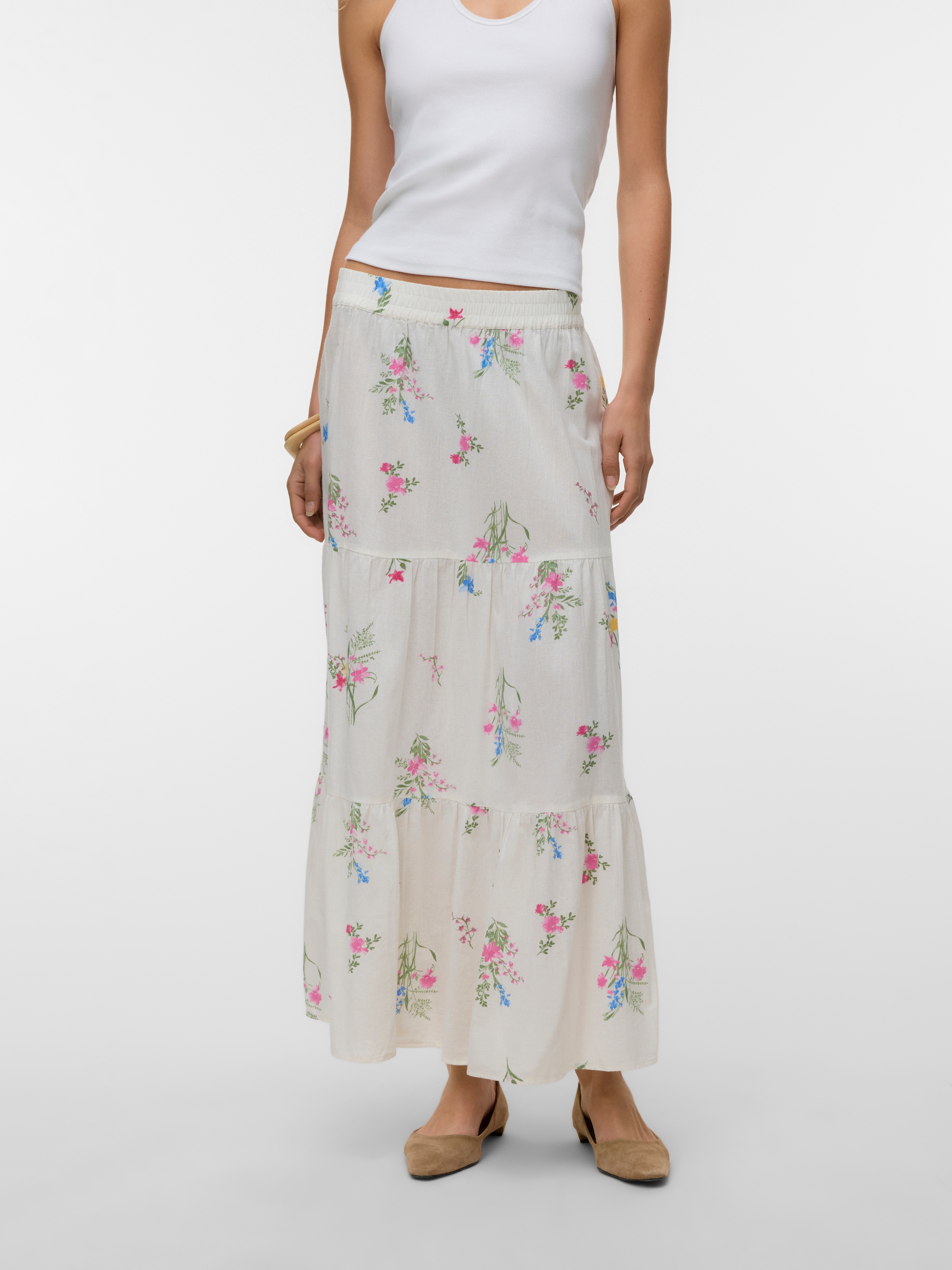 Vero Moda Maxirock »VMDICTHE HW MAXI SKIRT WVN GA« Baumwolle