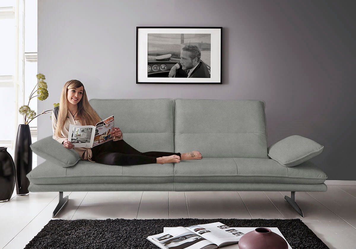 W.SCHILLIG 2,5-Sitzer »broadway Designsofa mit hohem Sitzkomfort«, Sitztiefenverstellung, Kopfteil- & Seitenteilverstellung, Breite 236cm