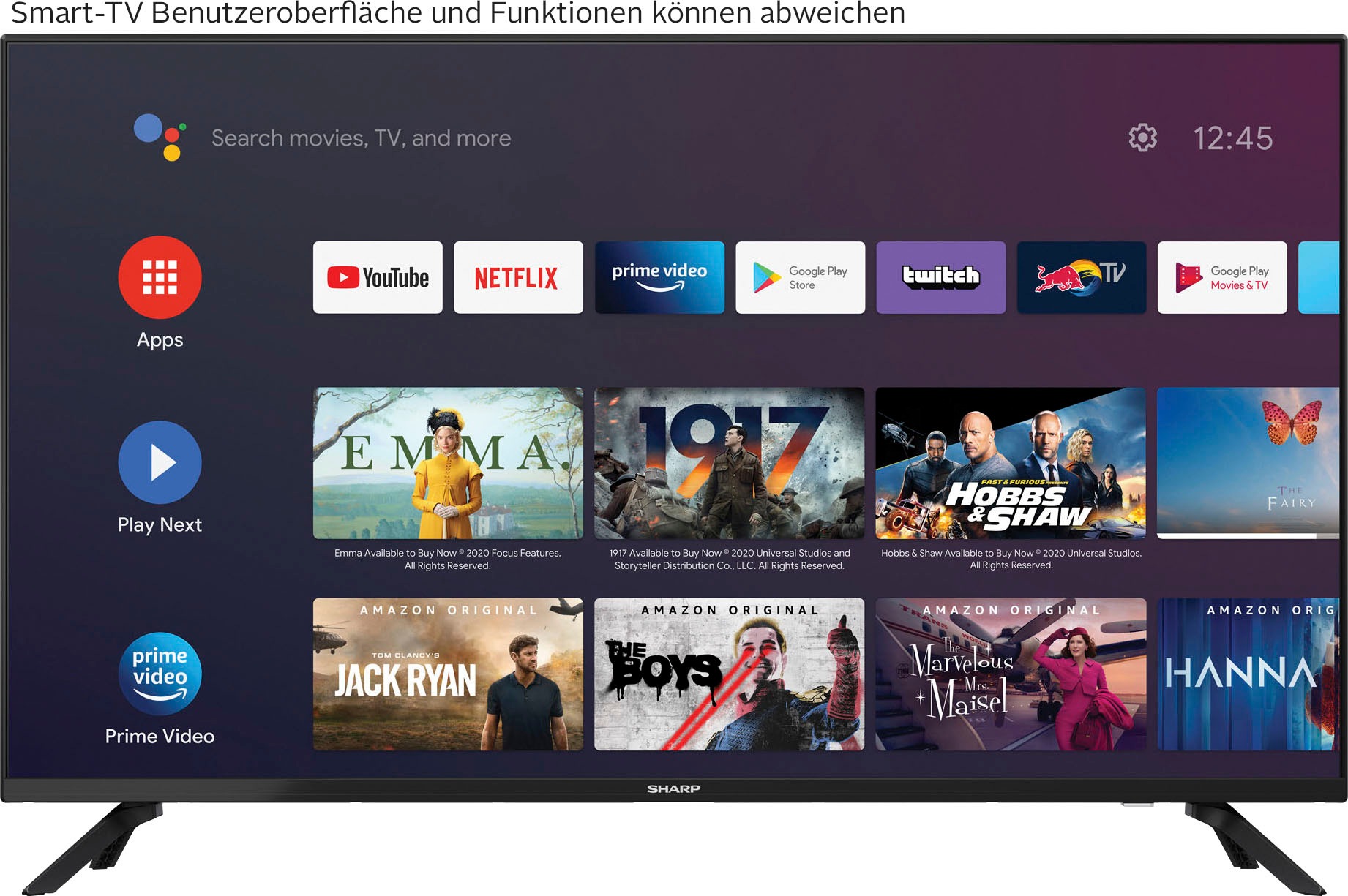 Sharp LED-Fernseher »2T-C40FGx«, Full HD, Smart-TV-Android TV